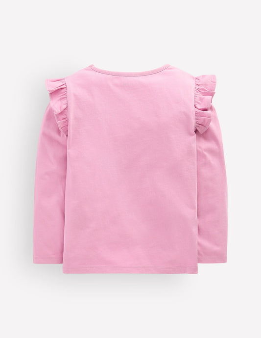Long Sleeve Superstitch Tee-Soft Lavender Dogs