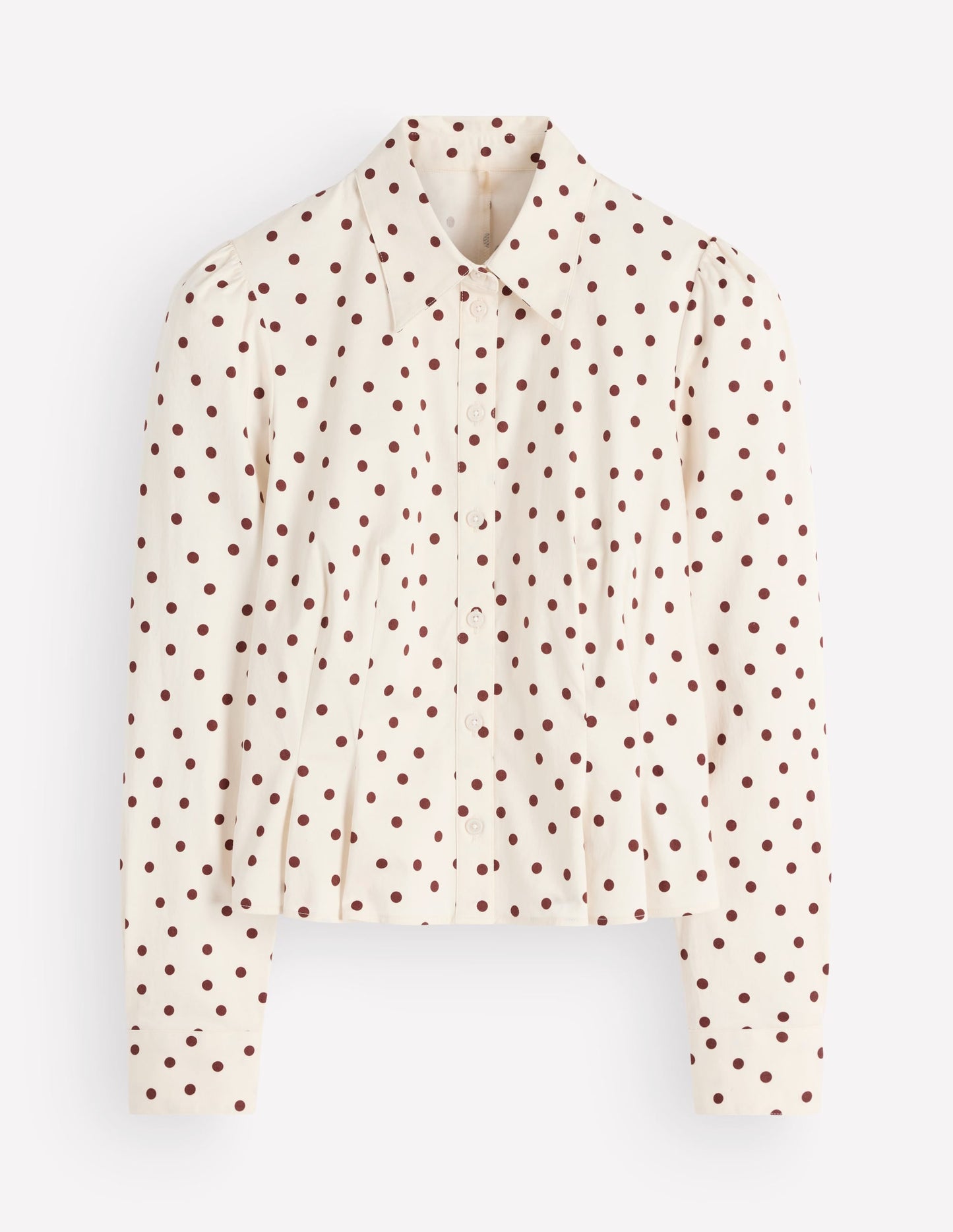 Julia Darted Cotton Shirt-Ivory, Boden Spot