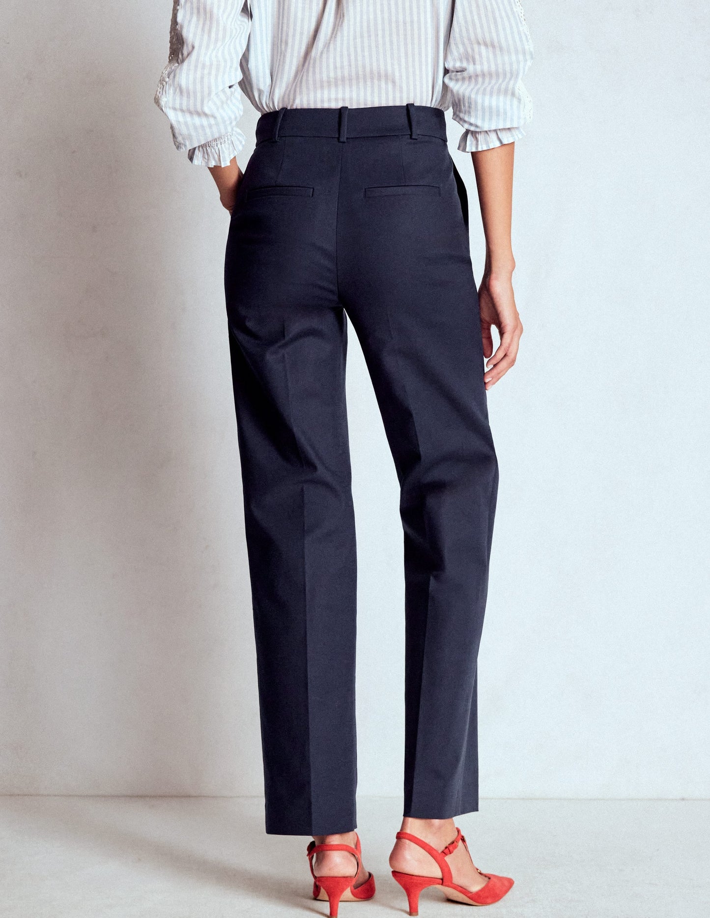 Canonbury Cotton Trousers-Navy