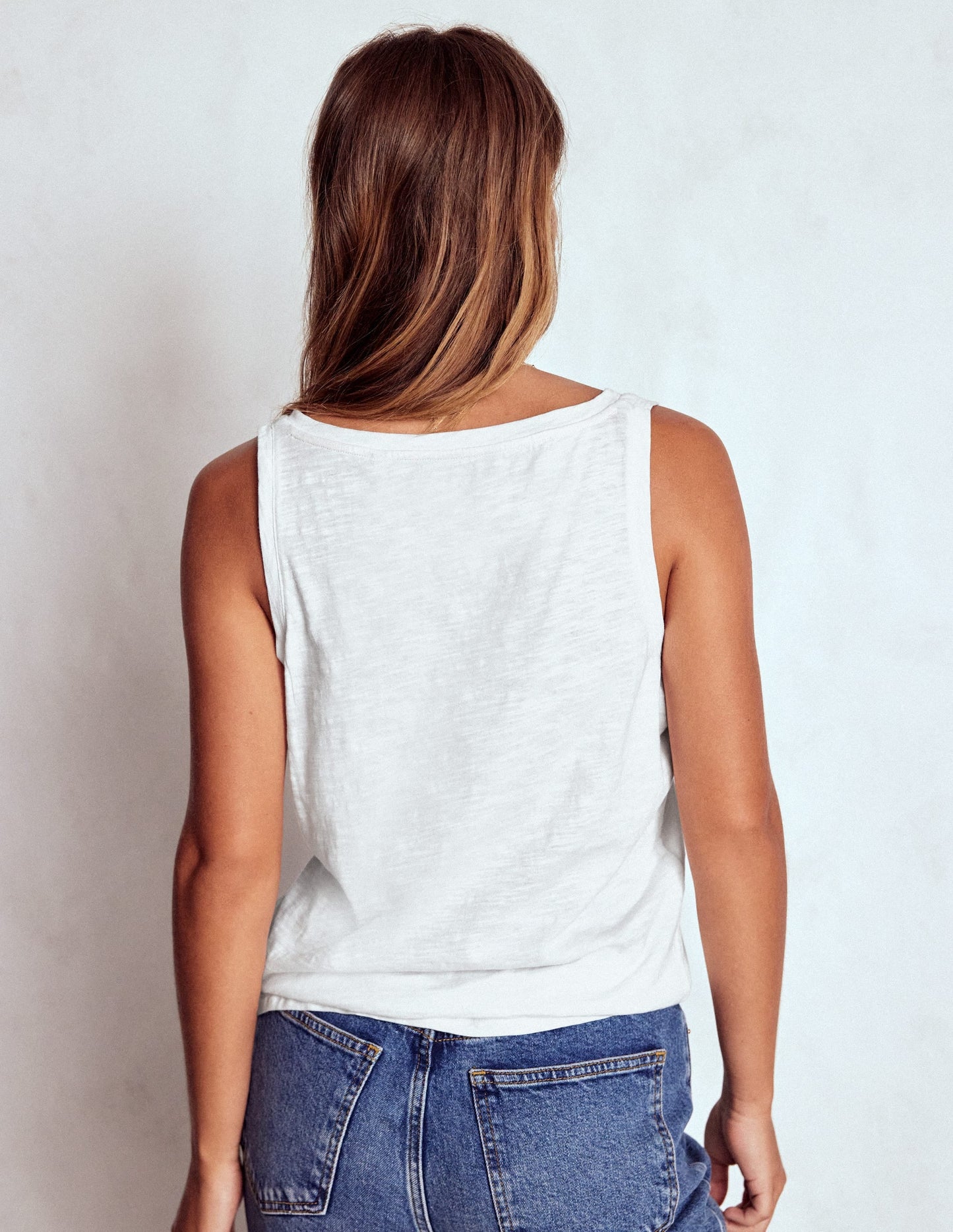 Sophie Slub Vest-White
