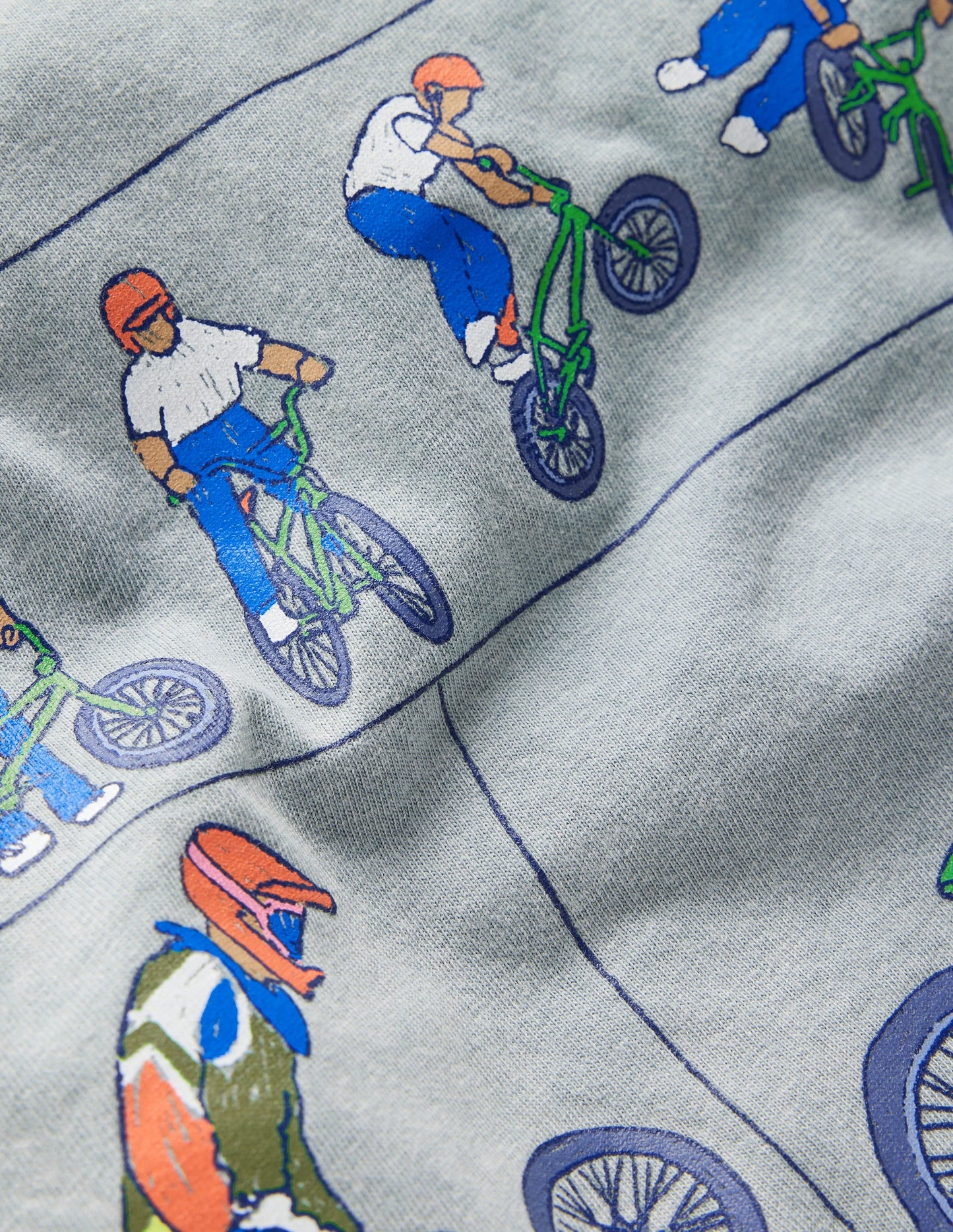 Short Sleeve Printed T-shirt-Bamboo Cane Freestyle Bikes
