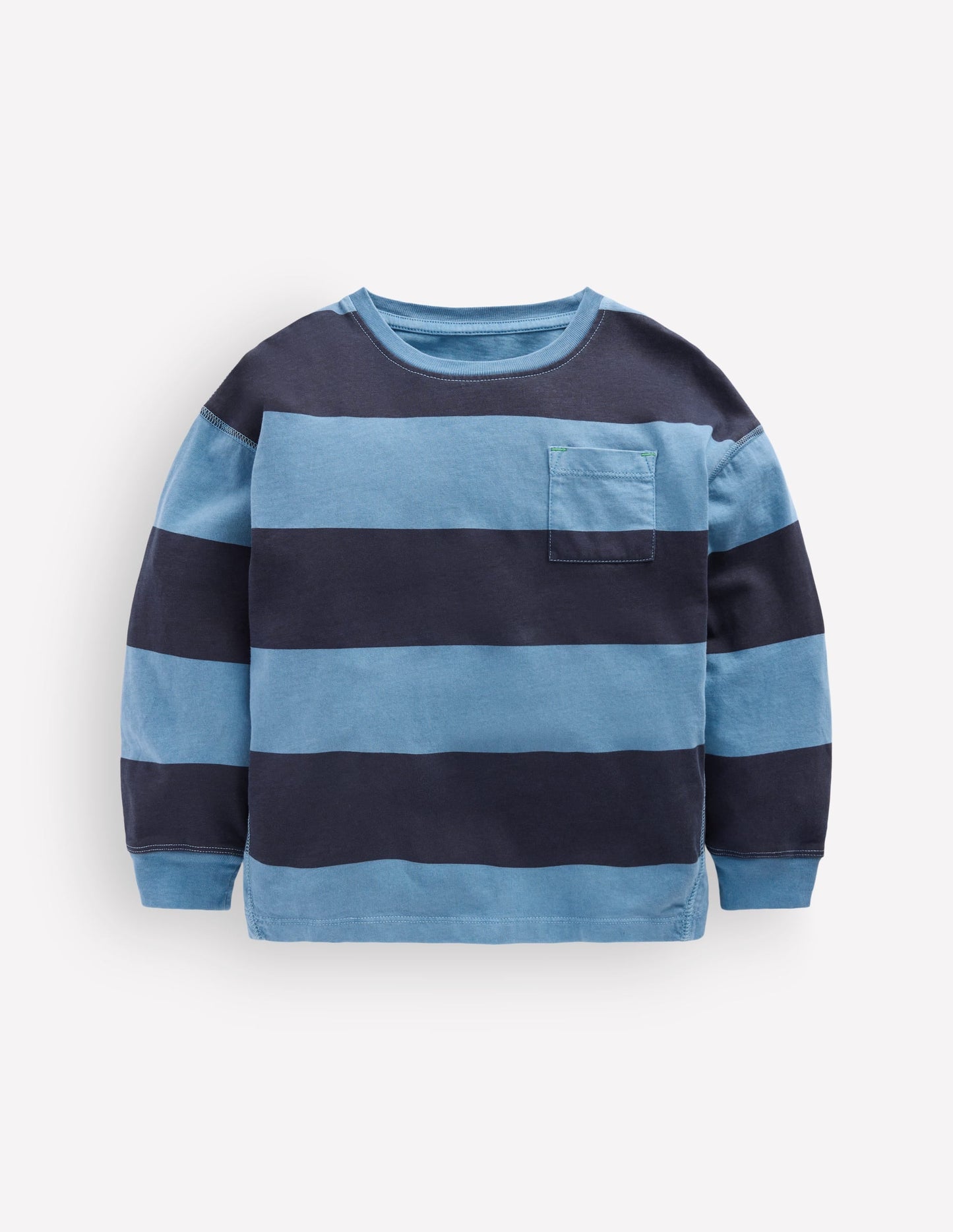 Long Sleeve Garment Dye Tee-College Navy / Denim Blue
