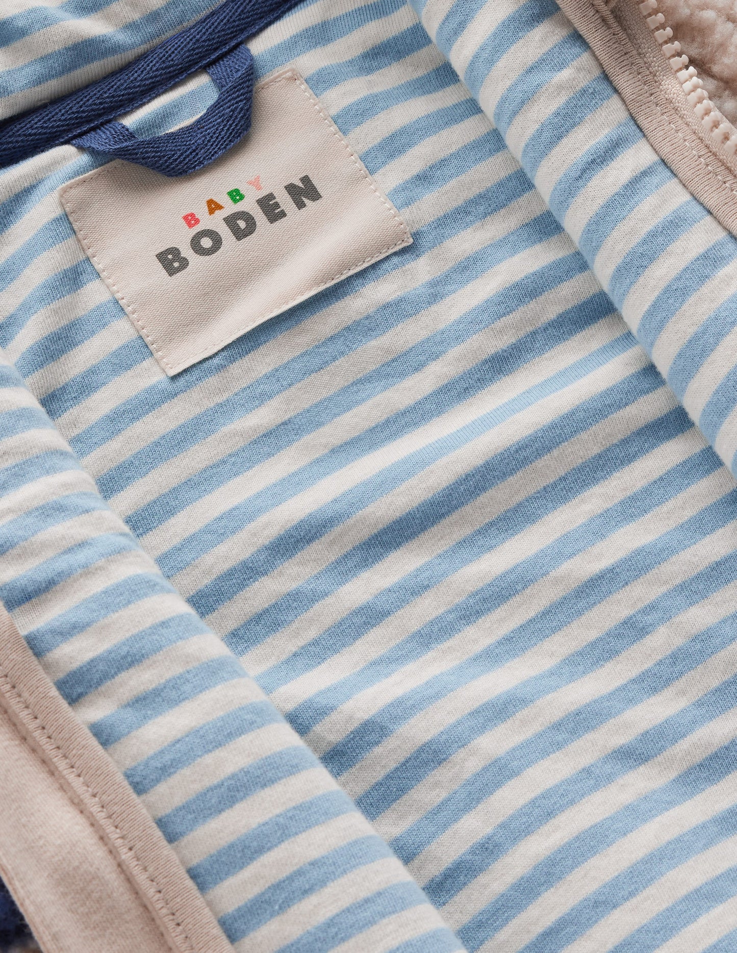 Novelty Cosy Borg Jacket-Navy & Ivory Dog