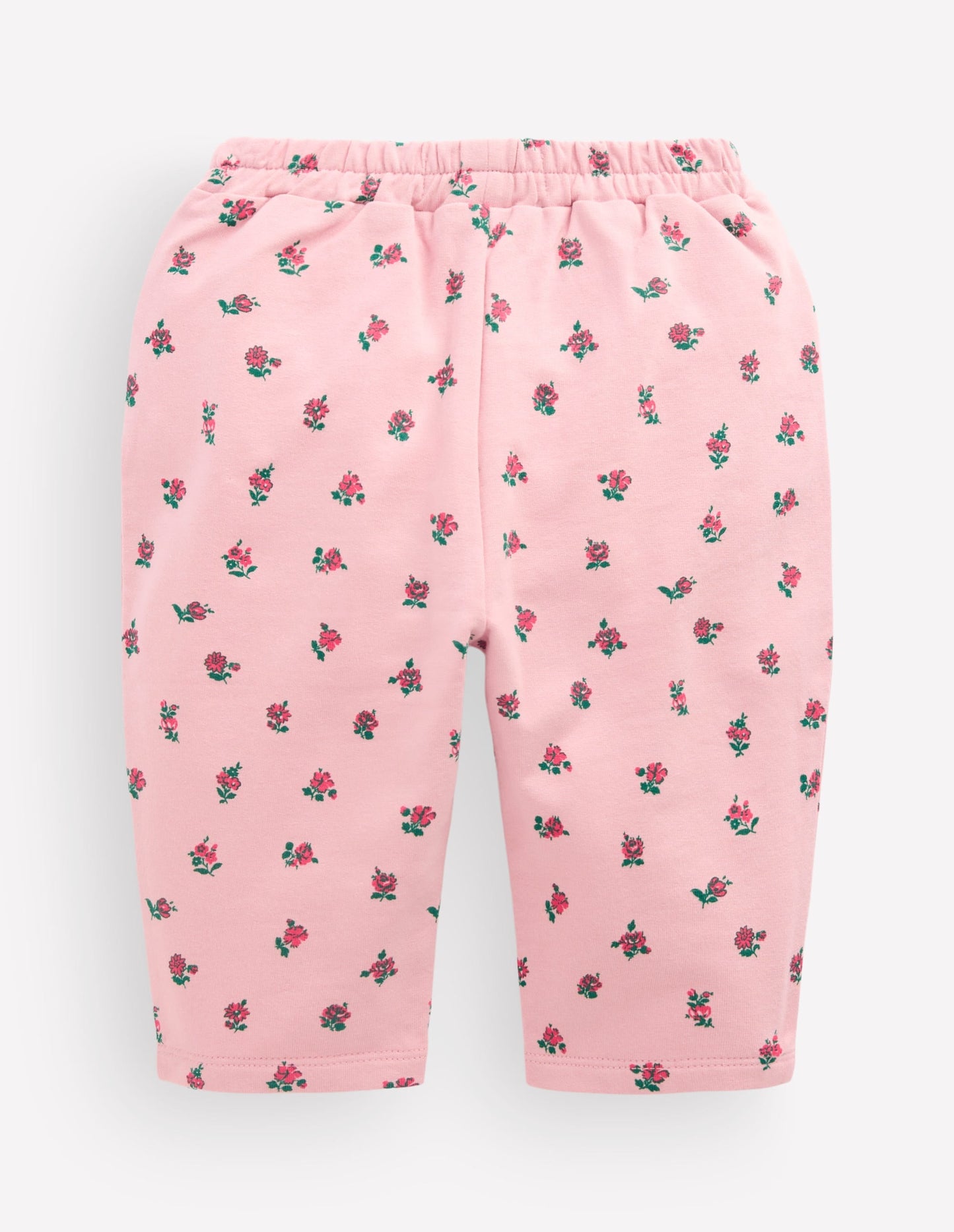 Jersey Pull-on Trousers-Pink Vintage Ditsy Floral