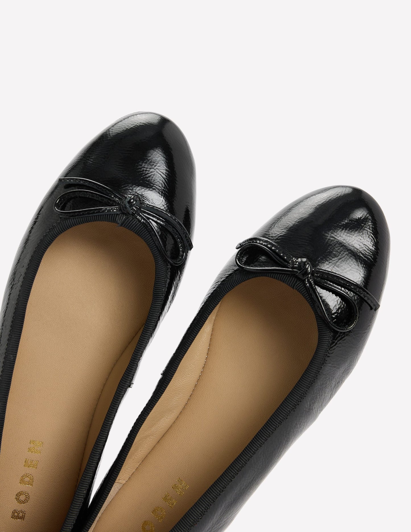 Patti Round Toe Ballet Flats-Black