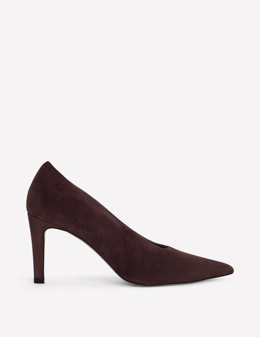 Pointed Court Shoes-Chocolate