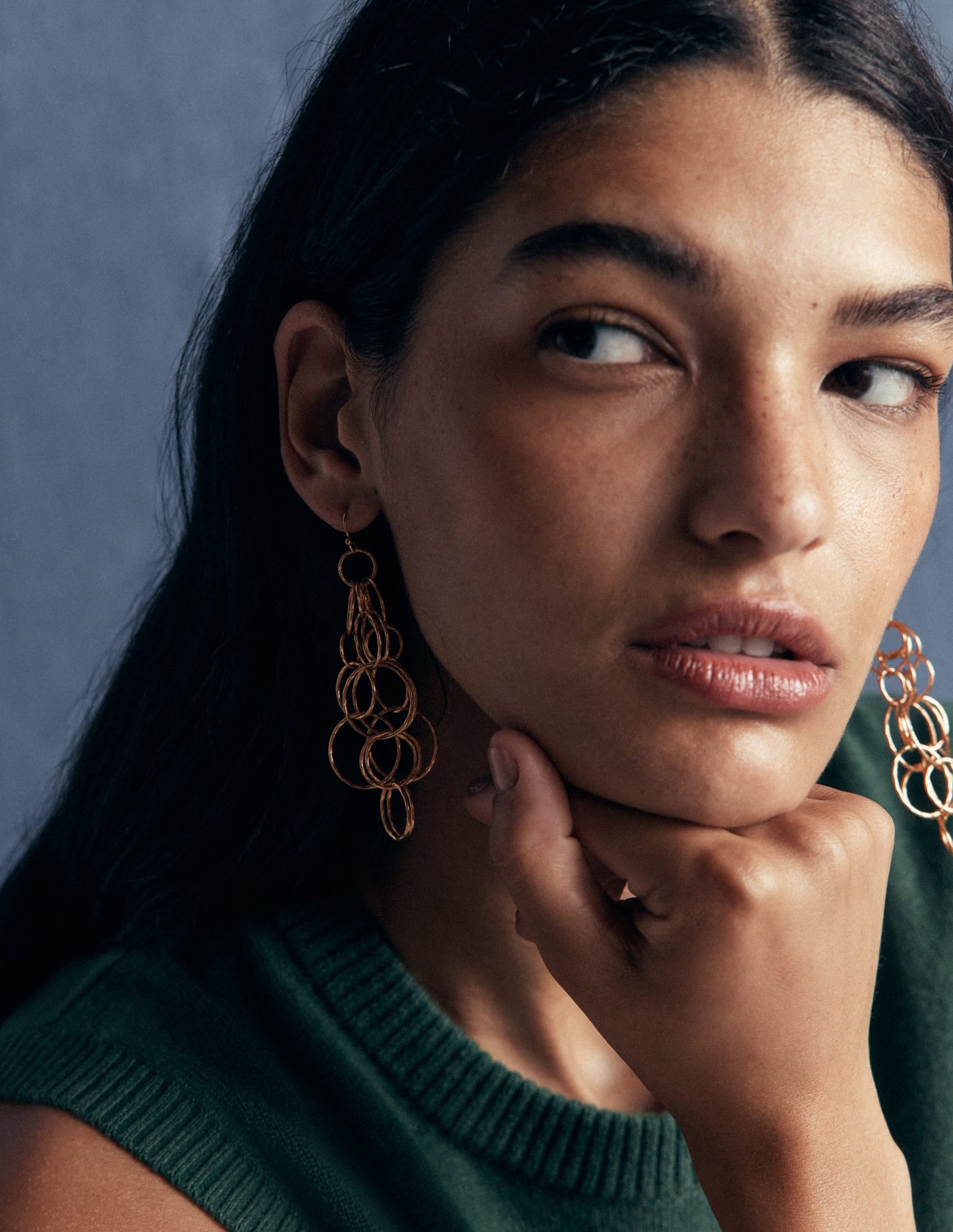 Ring Mega Earrings-Gold