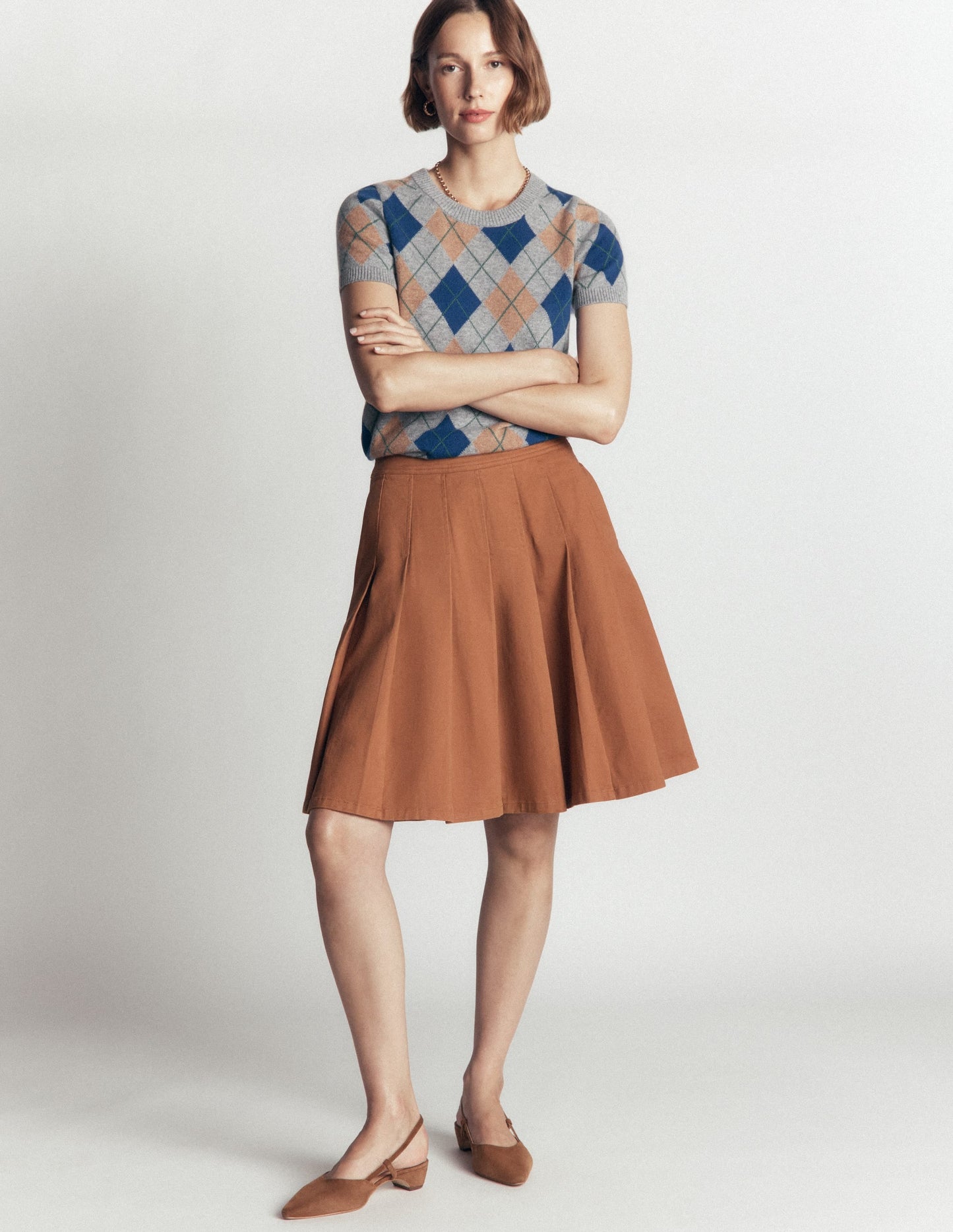Aya Cotton Skirt-Ginger