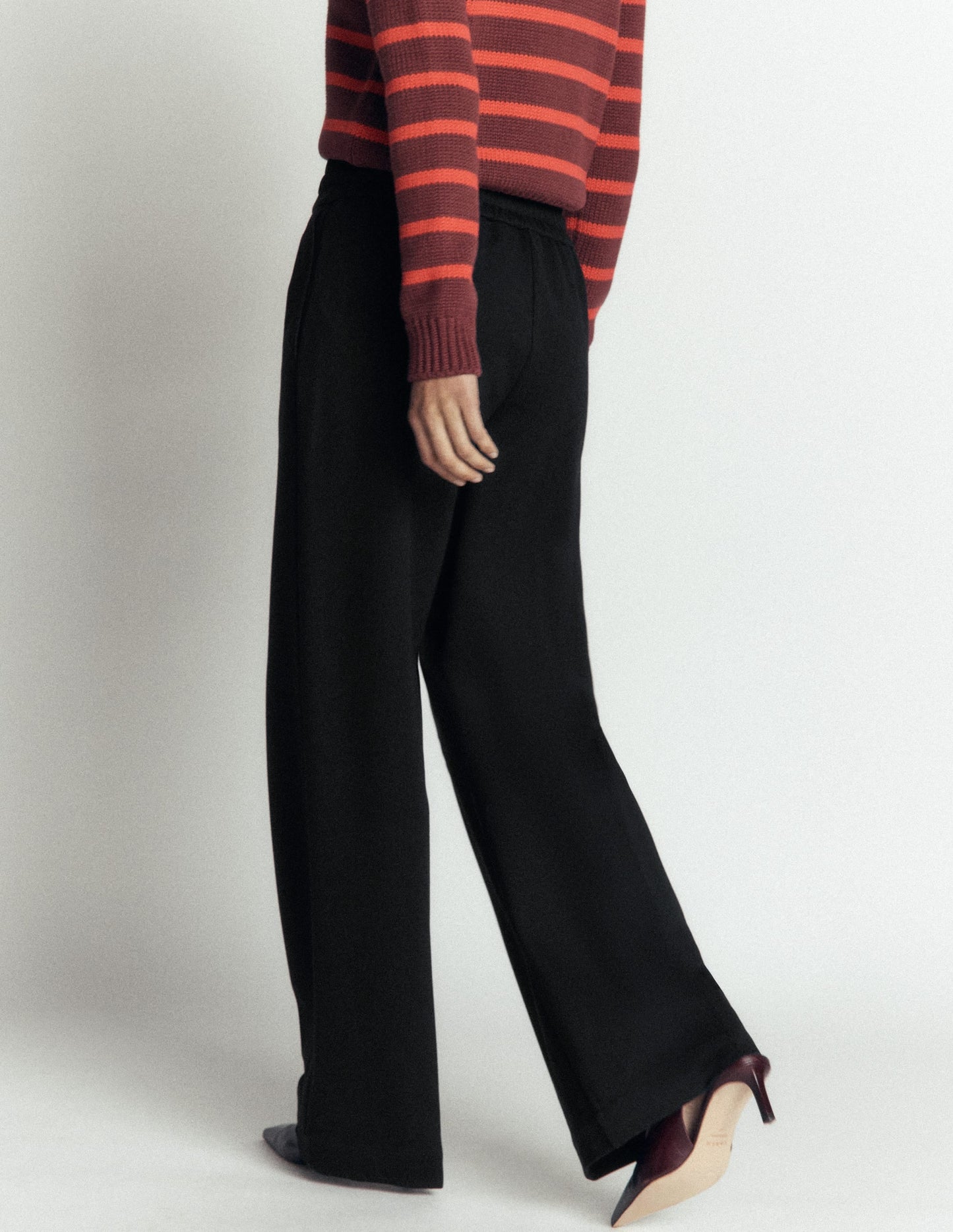 Greenwich Tie Ponte Trousers-Black