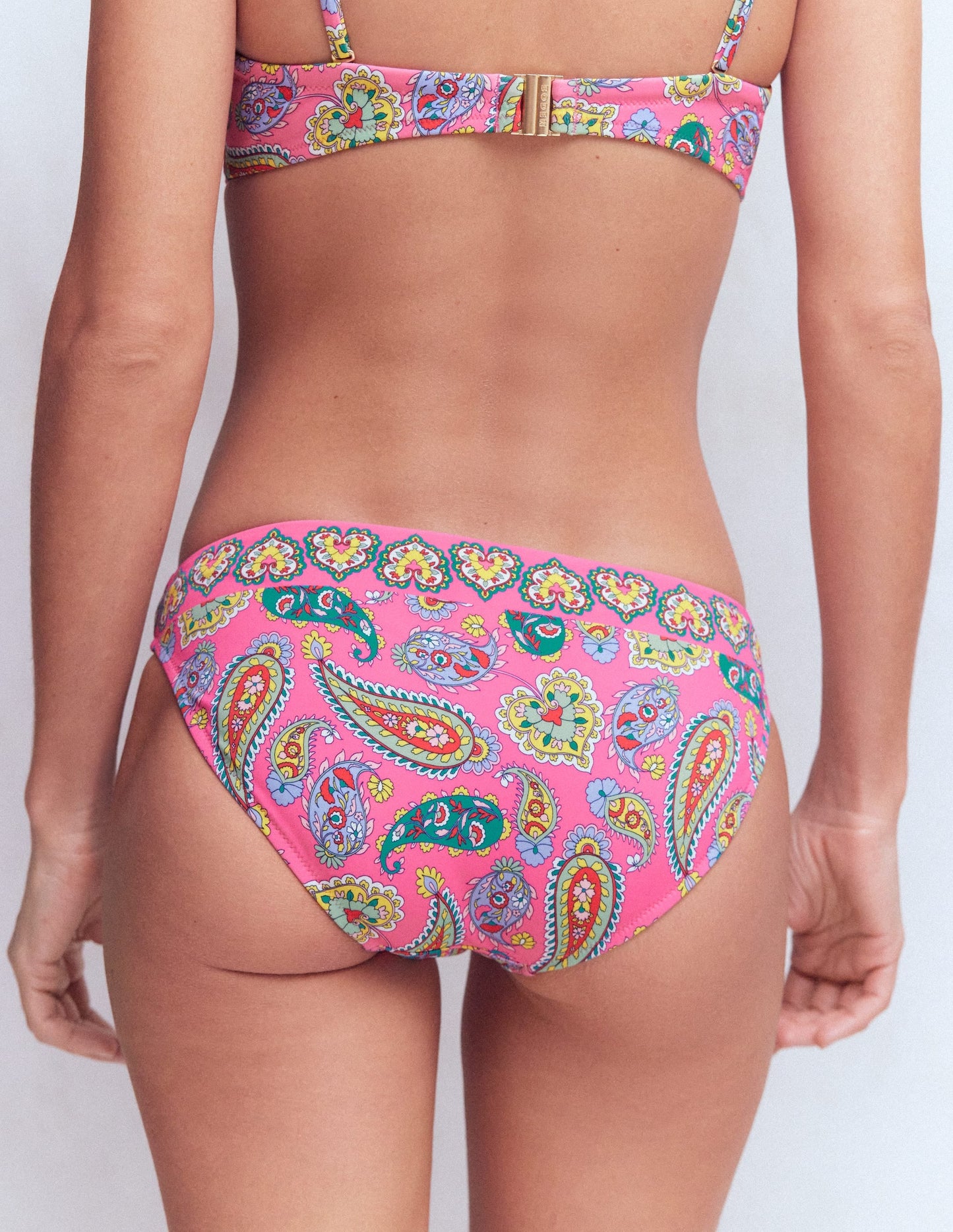 Classic Bikini Bottoms-Pink Paisley