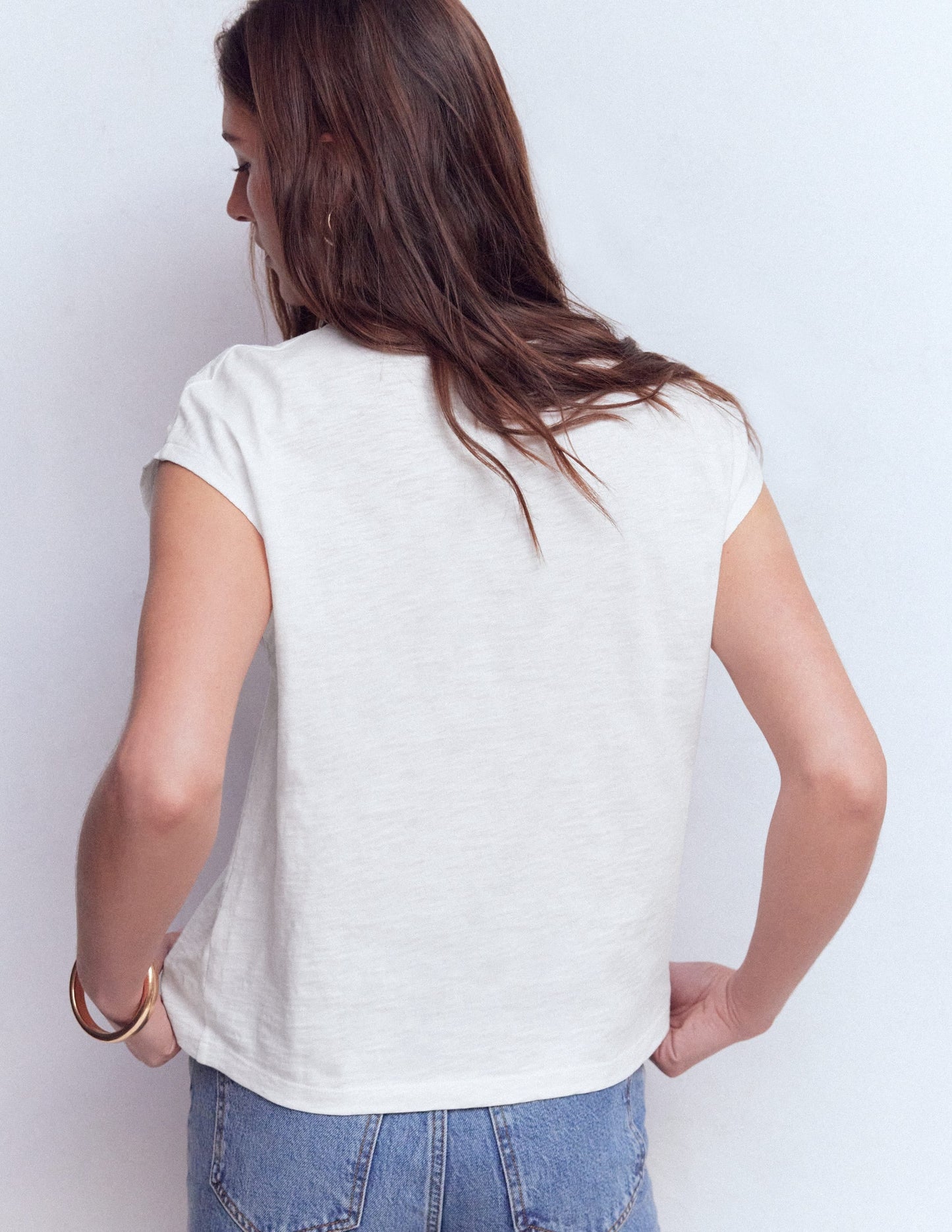 Willow Broderie T-shirt-Brilliant White