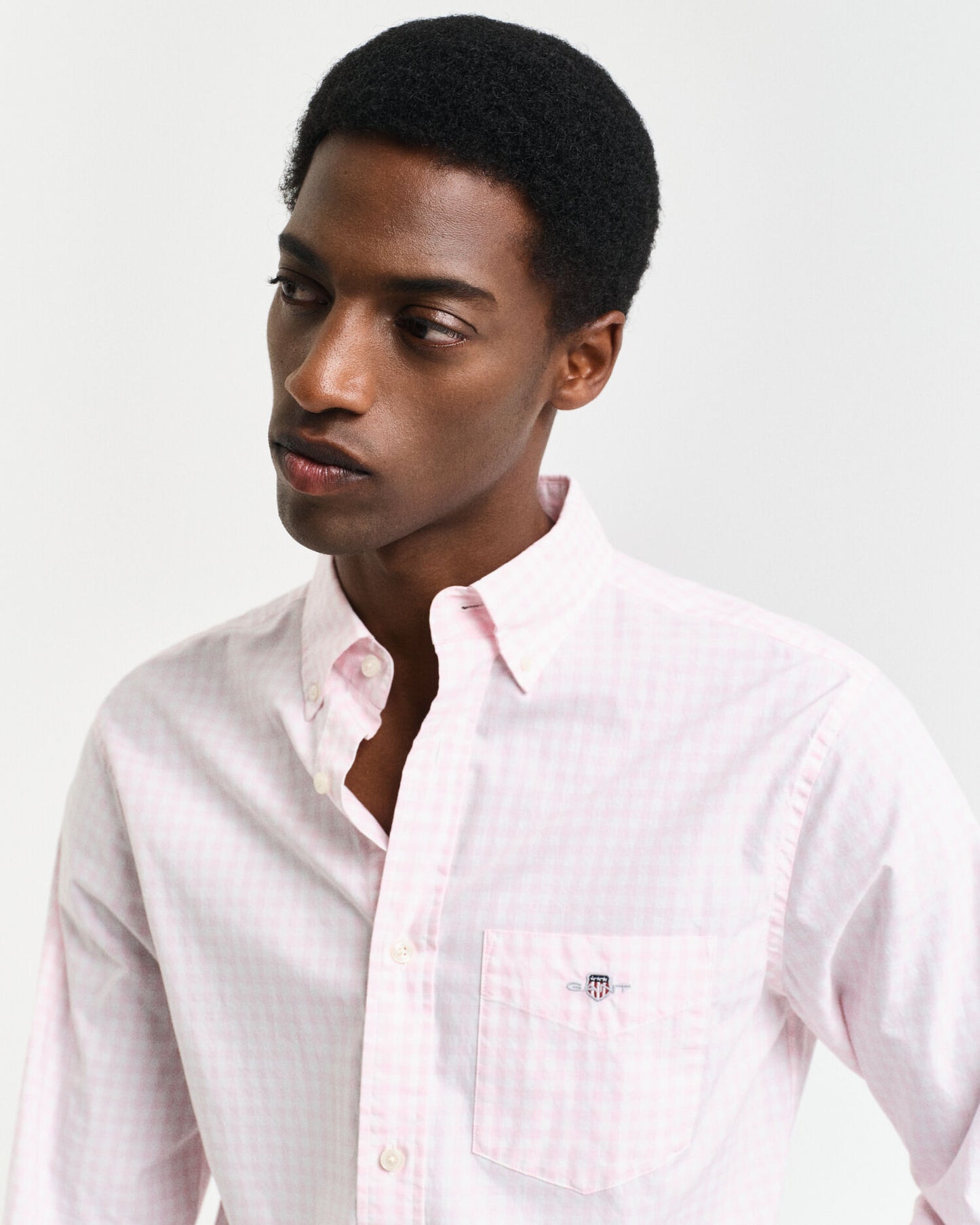 Chemise popeline coupe droite à carreaux vichy classiques