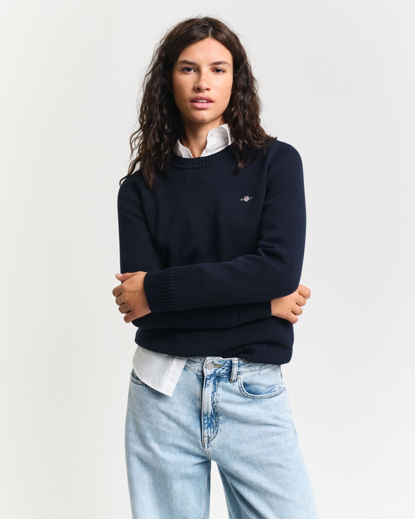 Pull ras du cou classique en coton