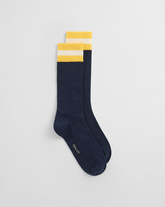 Gerippte Gestreifte Socken