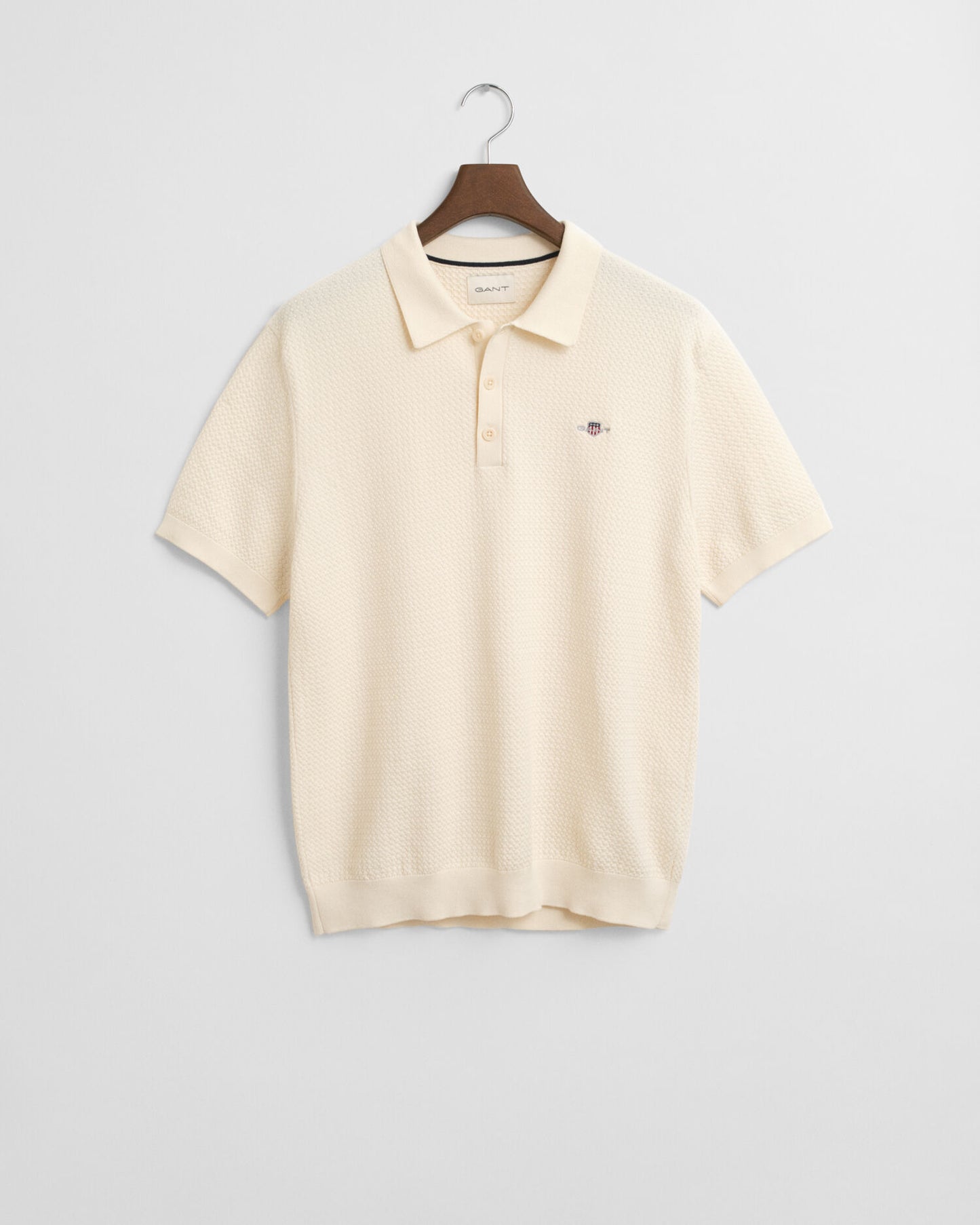 Polo en coton texturé