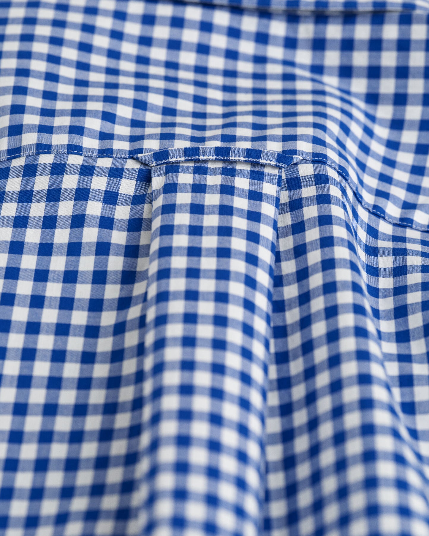 Chemise Classique en Popeline à Carreaux Coupe Droite