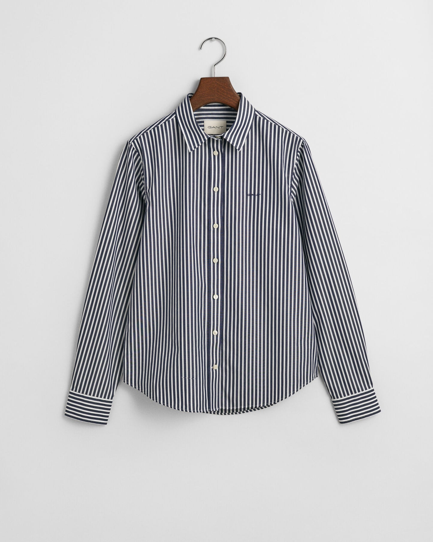 Chemise Popeline Classique Rayée Coupe Droite