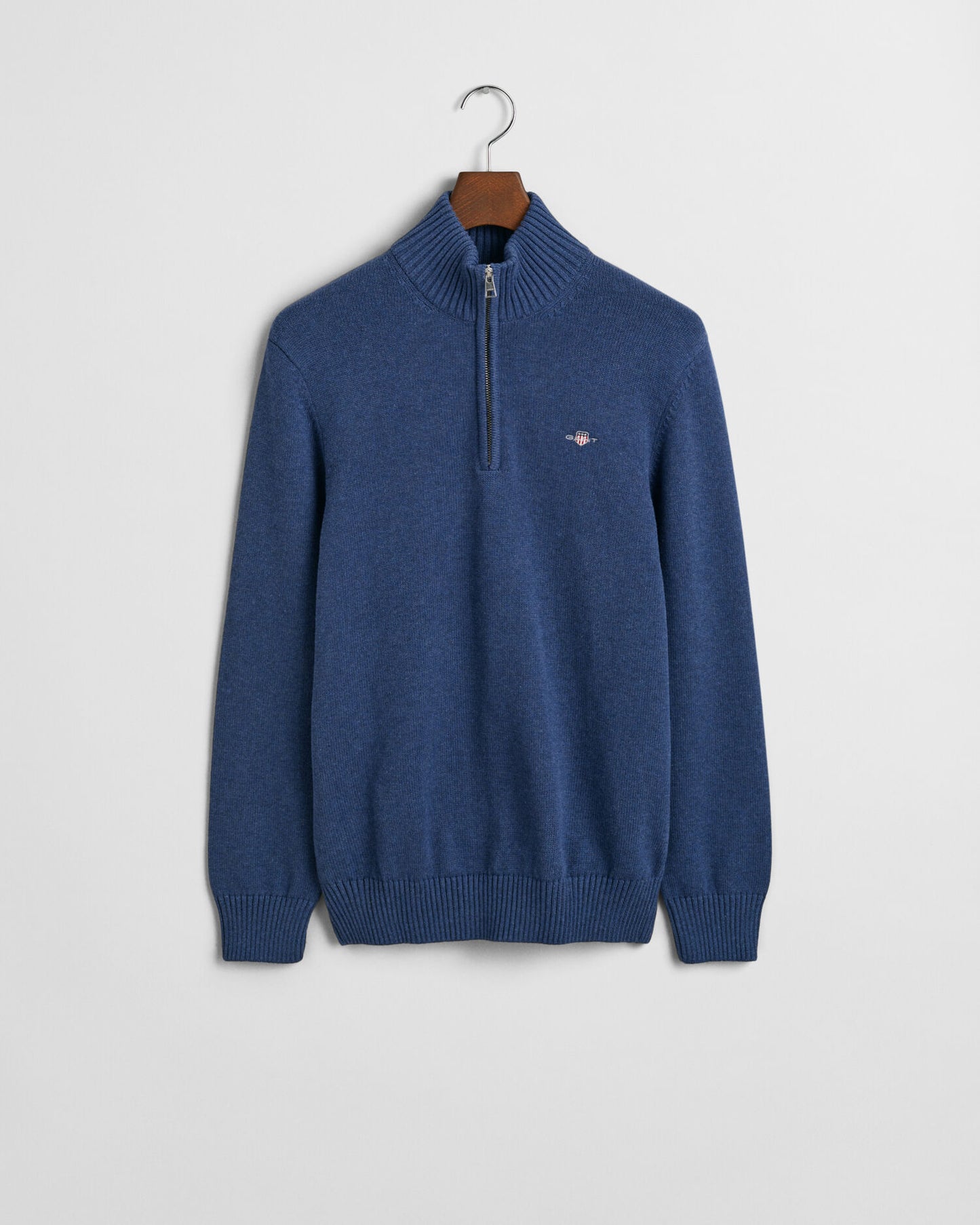 Pull demi-zippé en coton décontracté