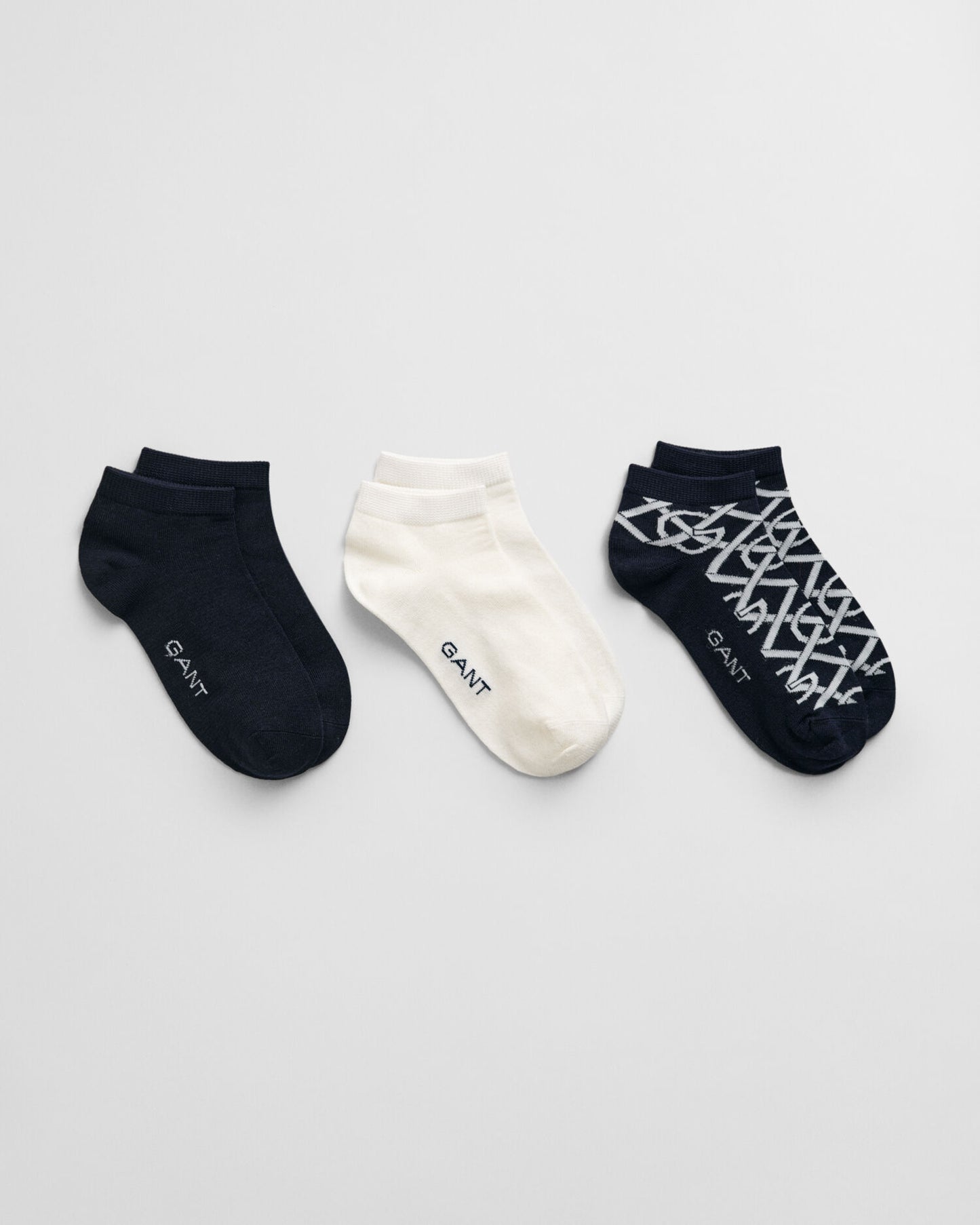 Lot de 3 paires de chaussettes monogramme hauteur cheville