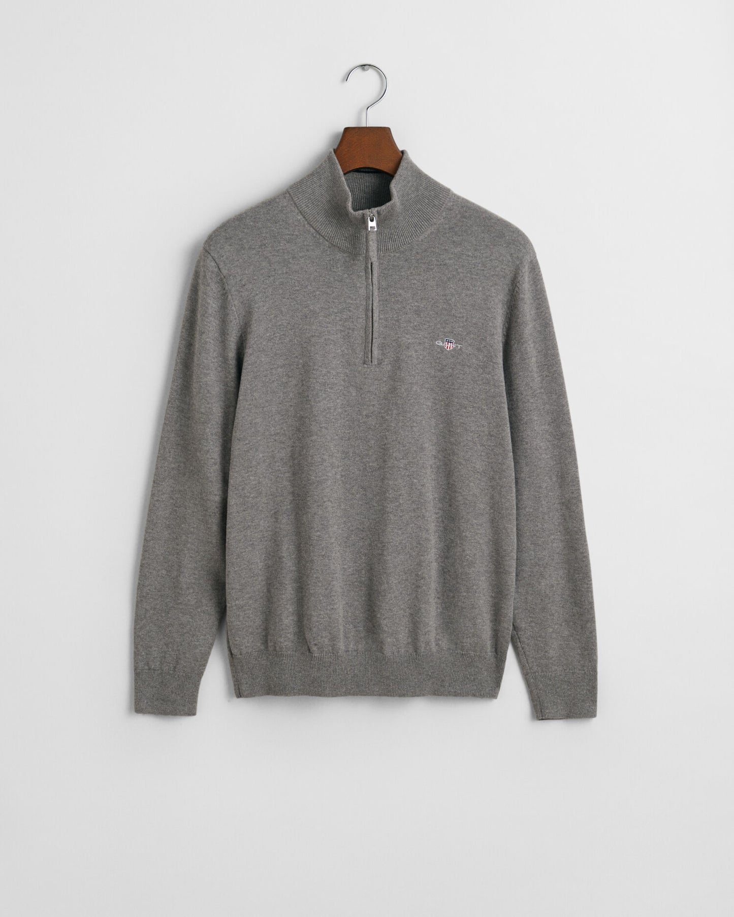 Pull demi-zippé en coton classique