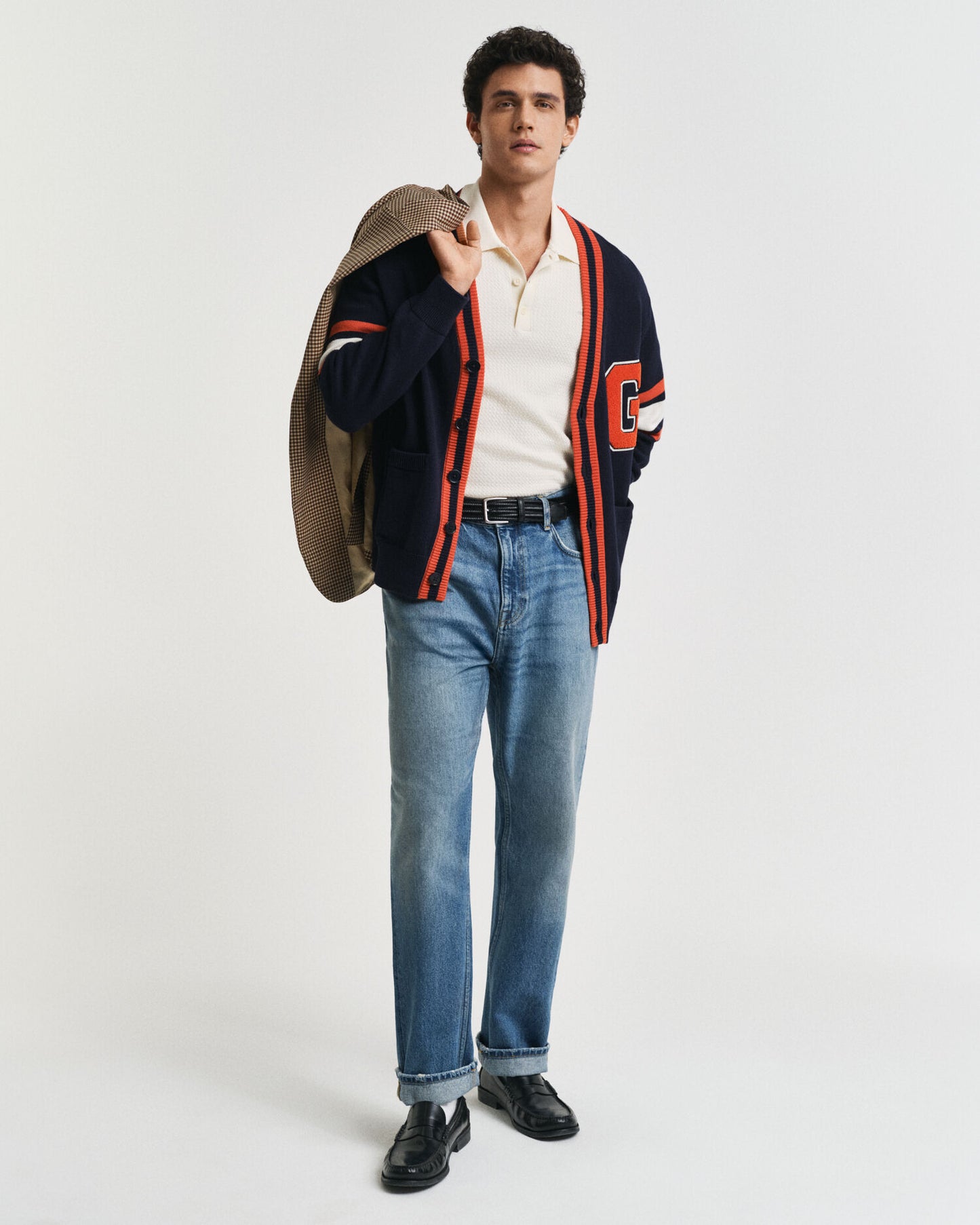 Polo en coton texturé