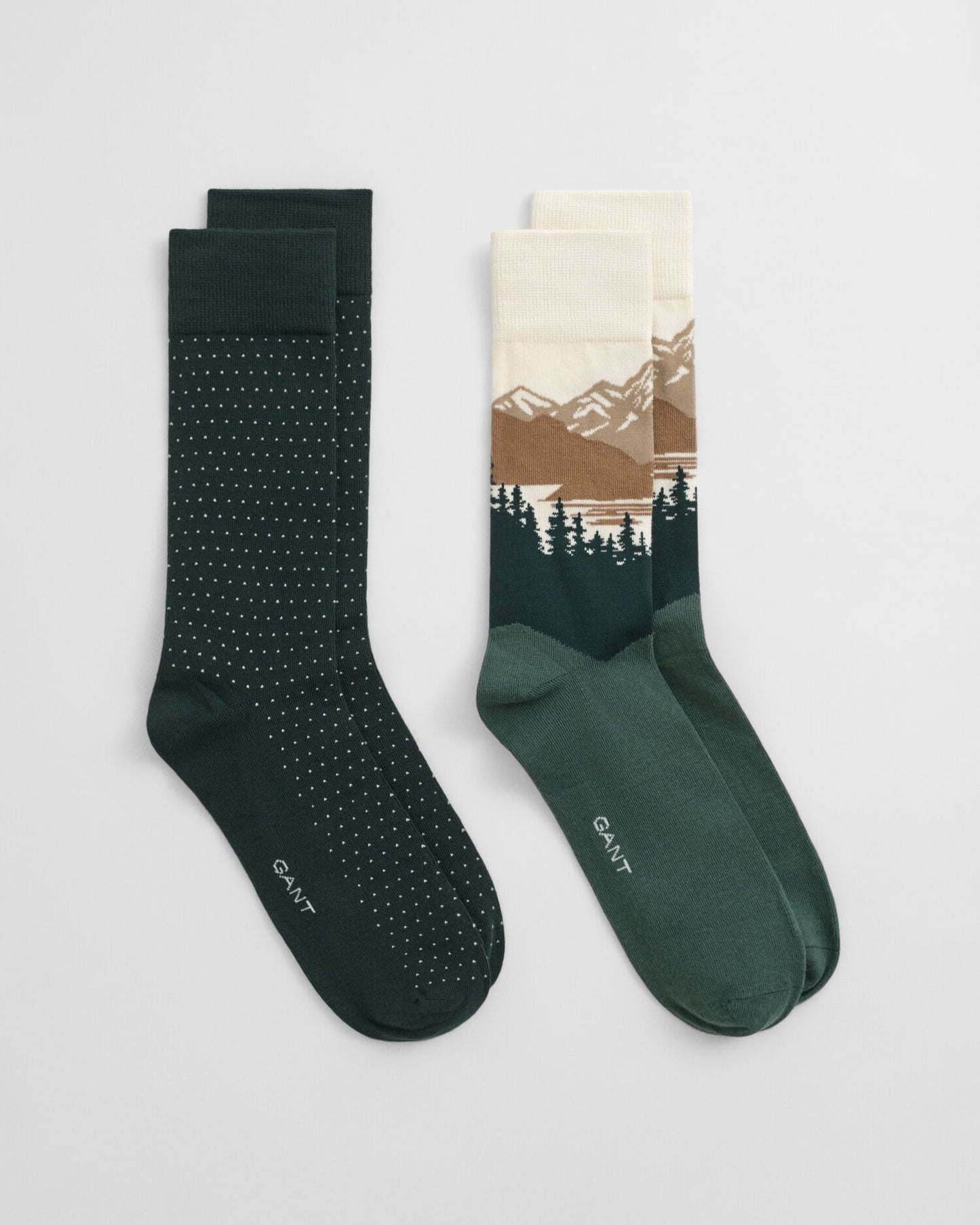 Chaussettes Motif Paysage de Montagne (Lot de 2)