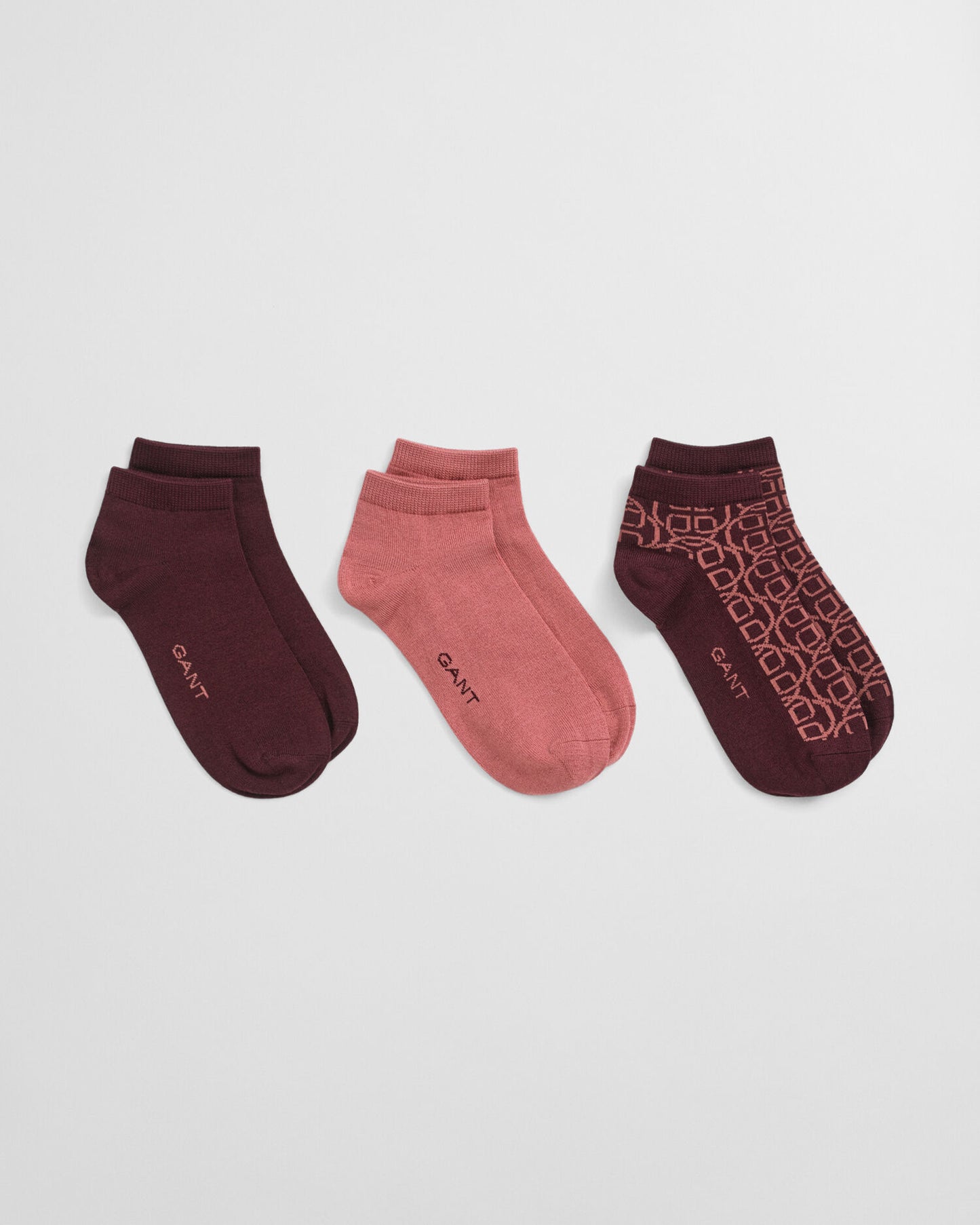 Lot de 3 paires de chaussettes monogramme hauteur cheville