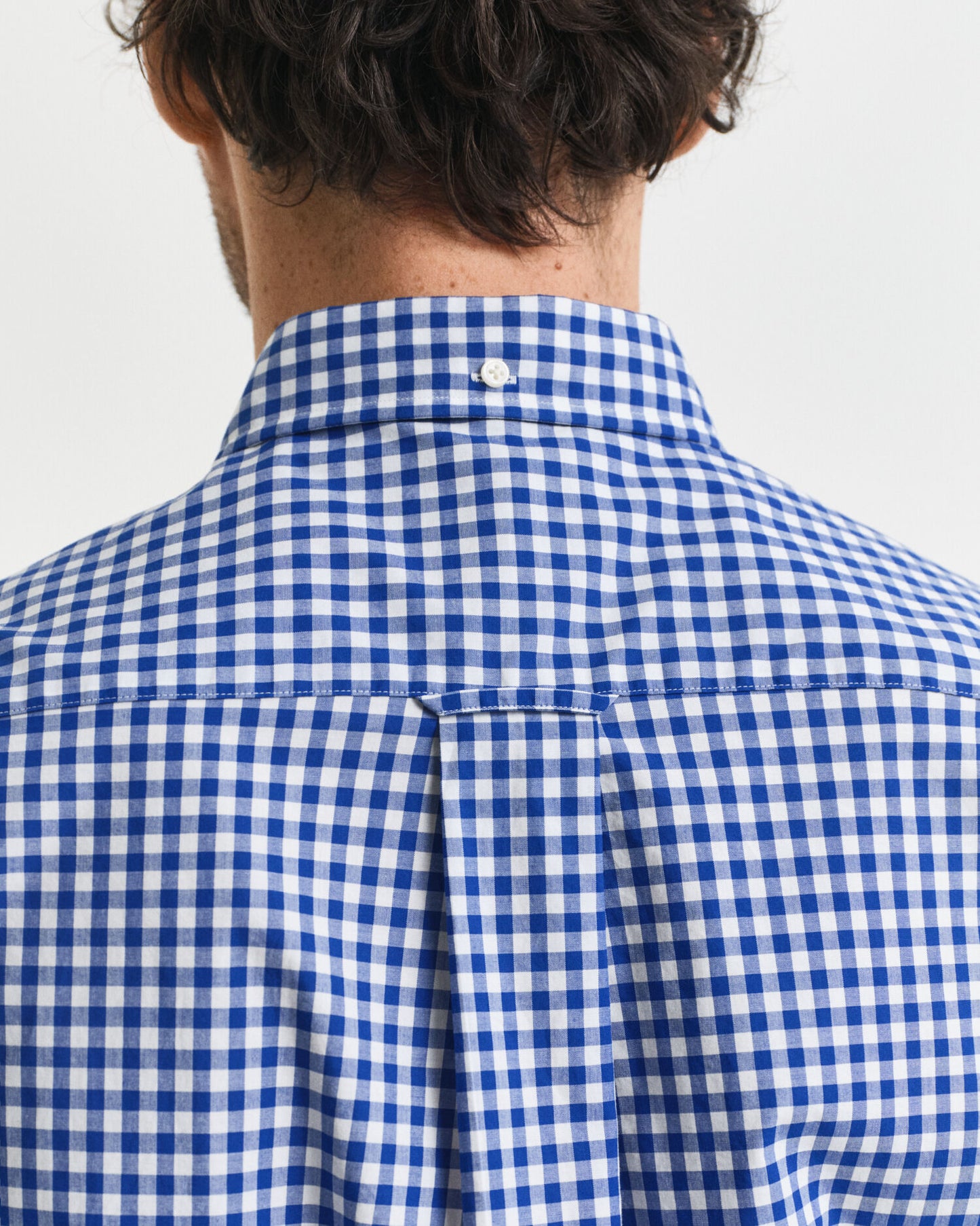 Chemise Classique en Popeline à Carreaux Coupe Droite