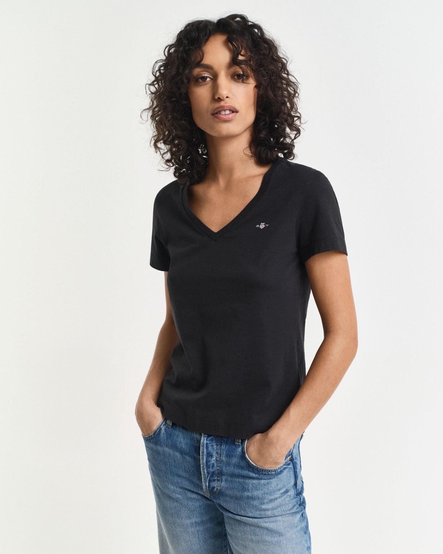 Schild V-Ausschnitt T-Shirt