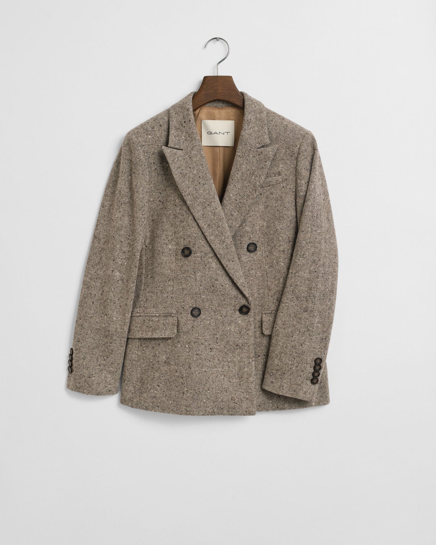 Regular Fit Blazer aus strukturierter Wolle
