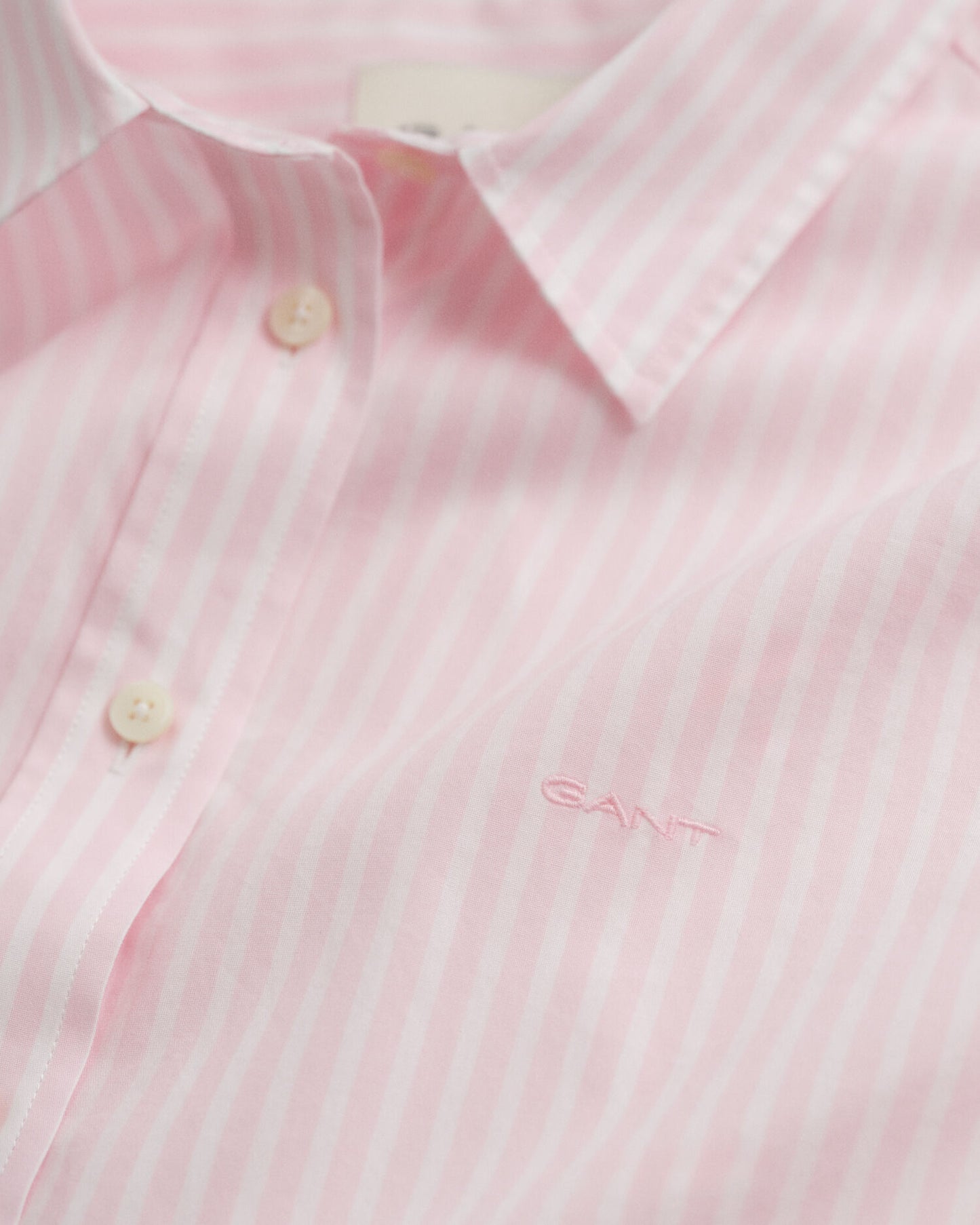 Chemise en popeline à rayures classiques coupe droite