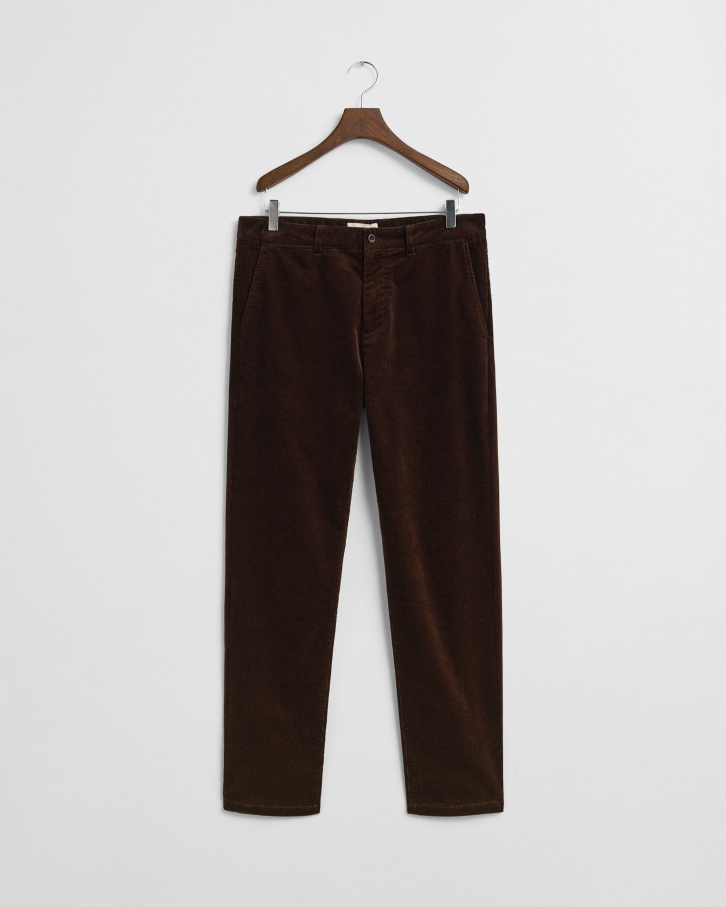 Pantalon Chino en Coton Velours Coupe Droite