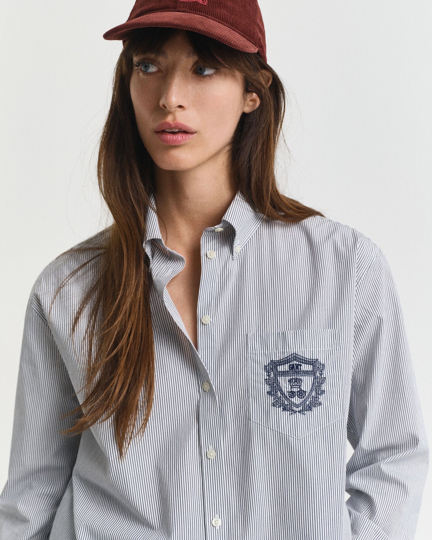 Chemise graphique en popeline coupe décontractée