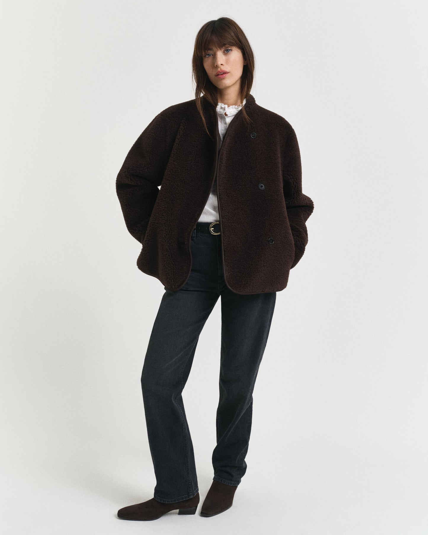 Faux-Shearling-Jacke