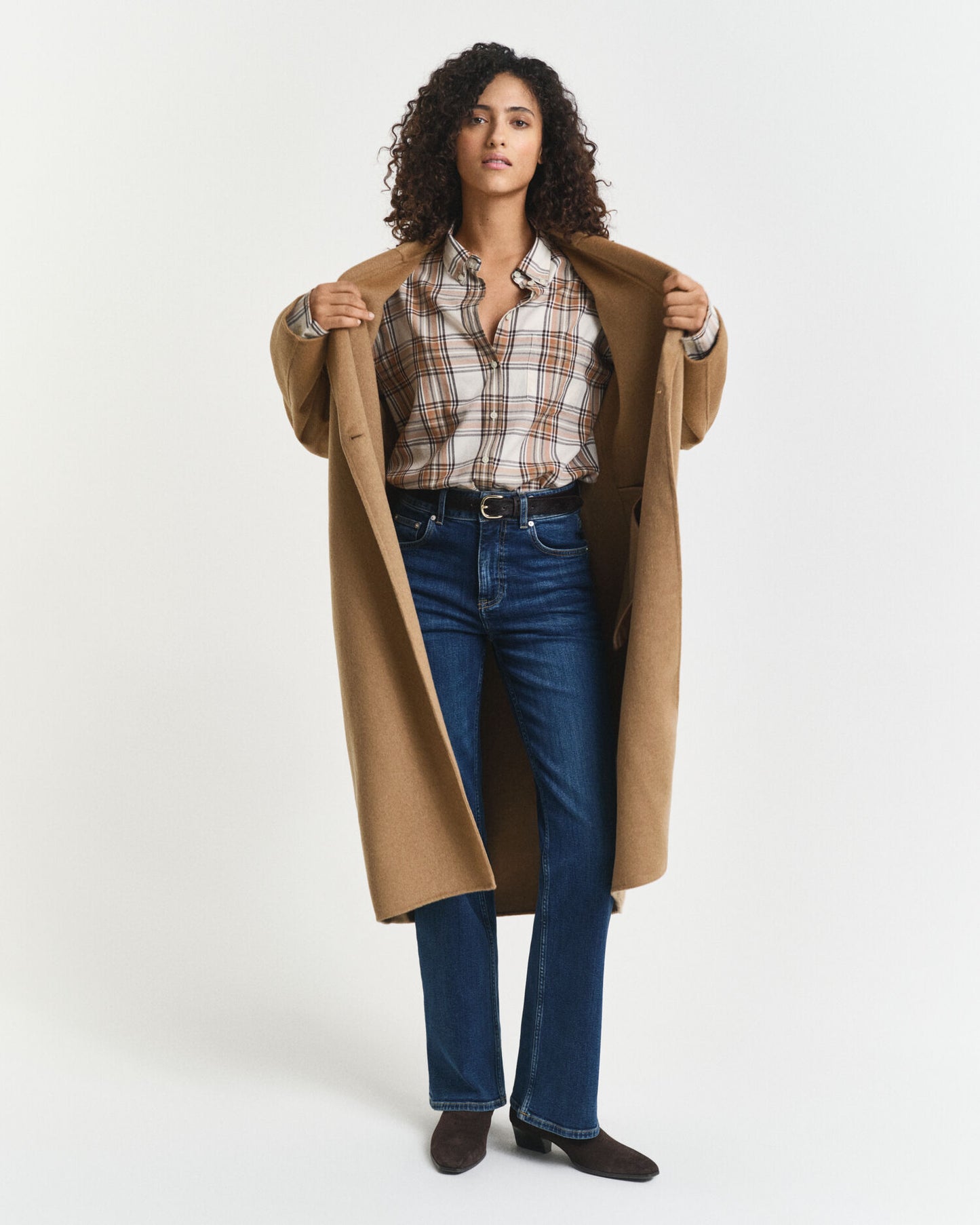 Chemise en flanelle à carreaux coupe décontractée