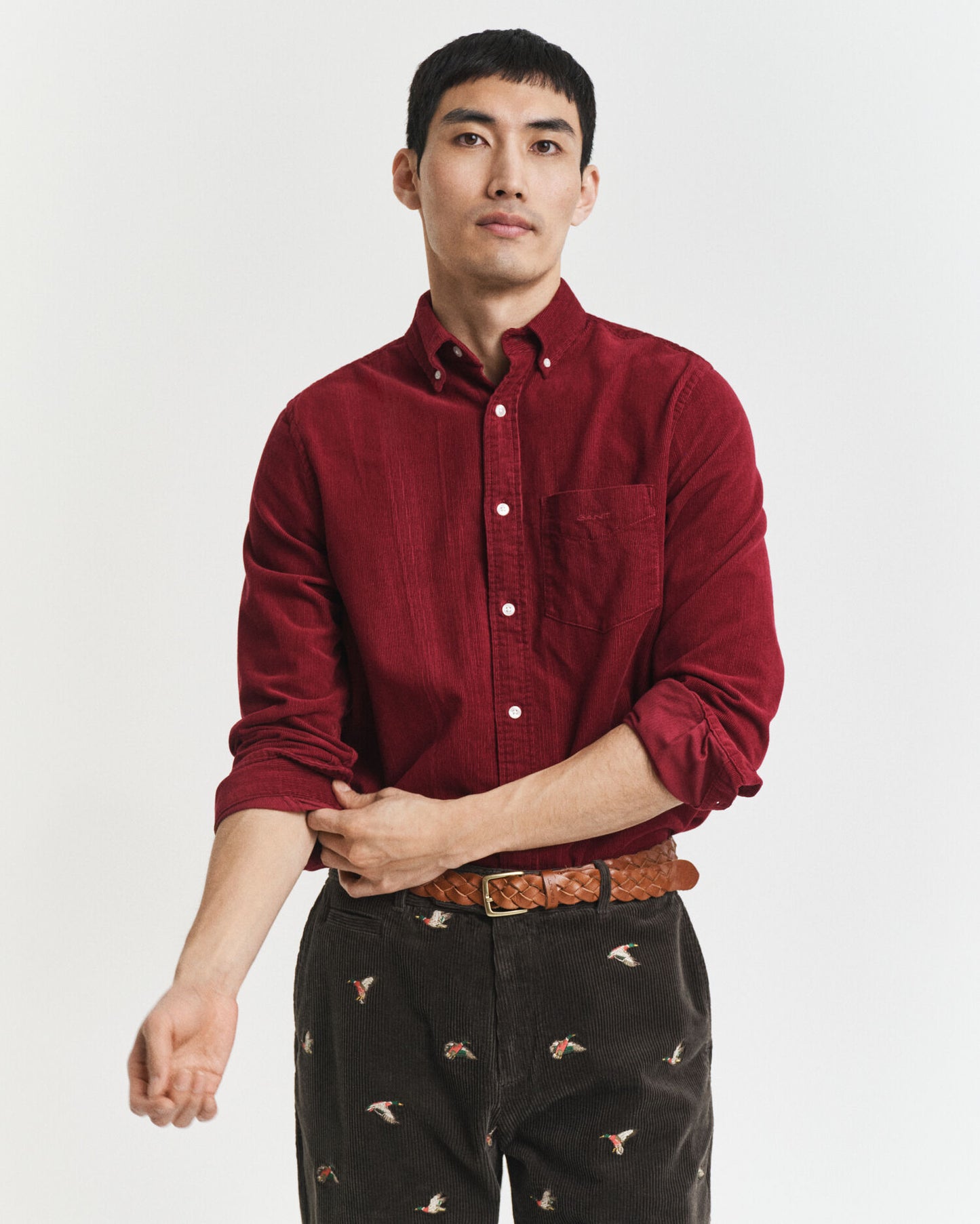 Regular Fit Cordhemd