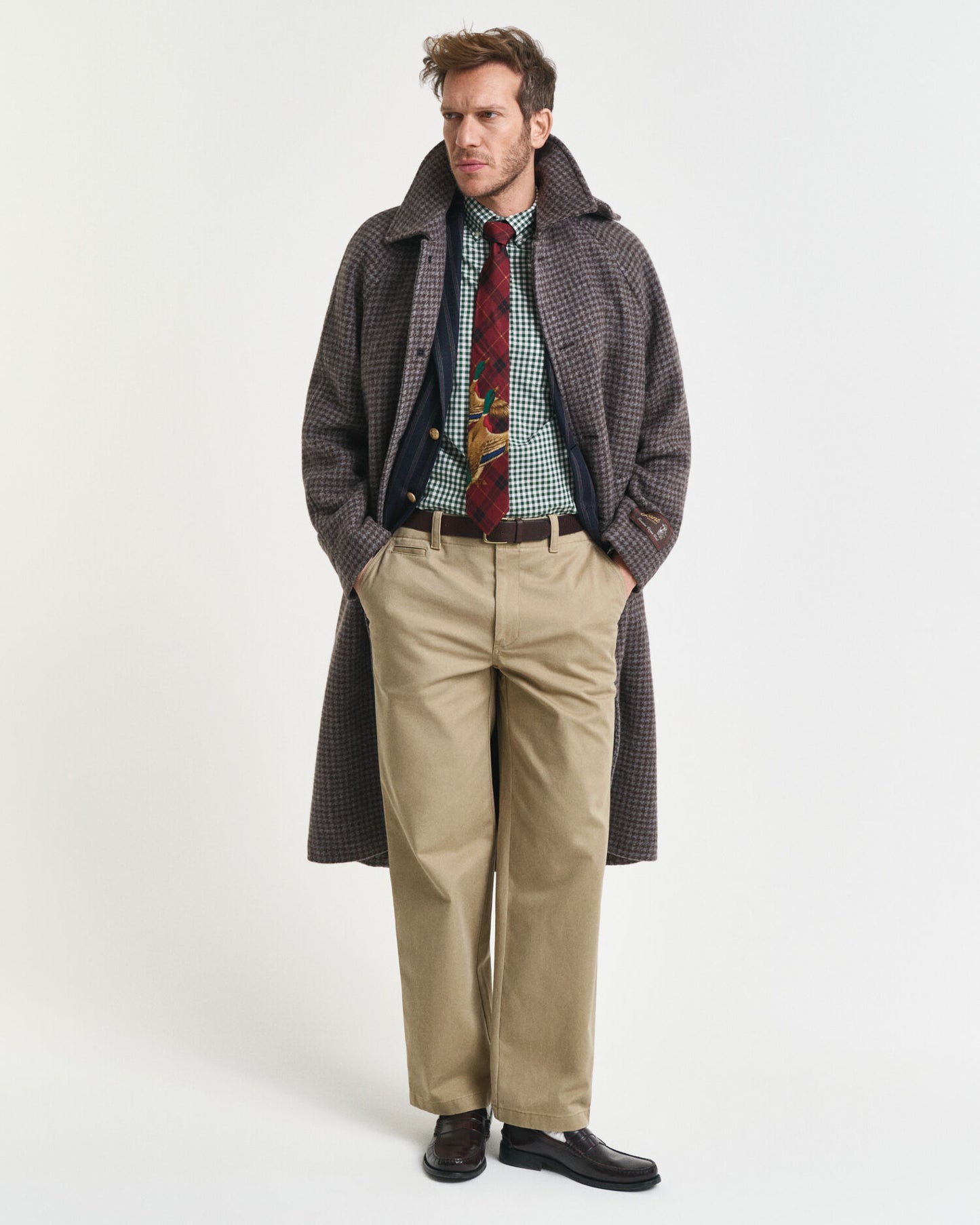 Regular Fit Klassisches Gingham-Popelinehemd