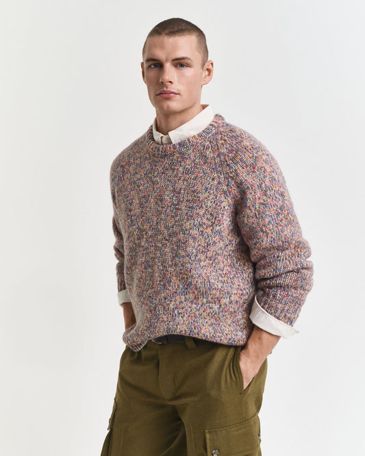 Pull ras-du-cou multicolore