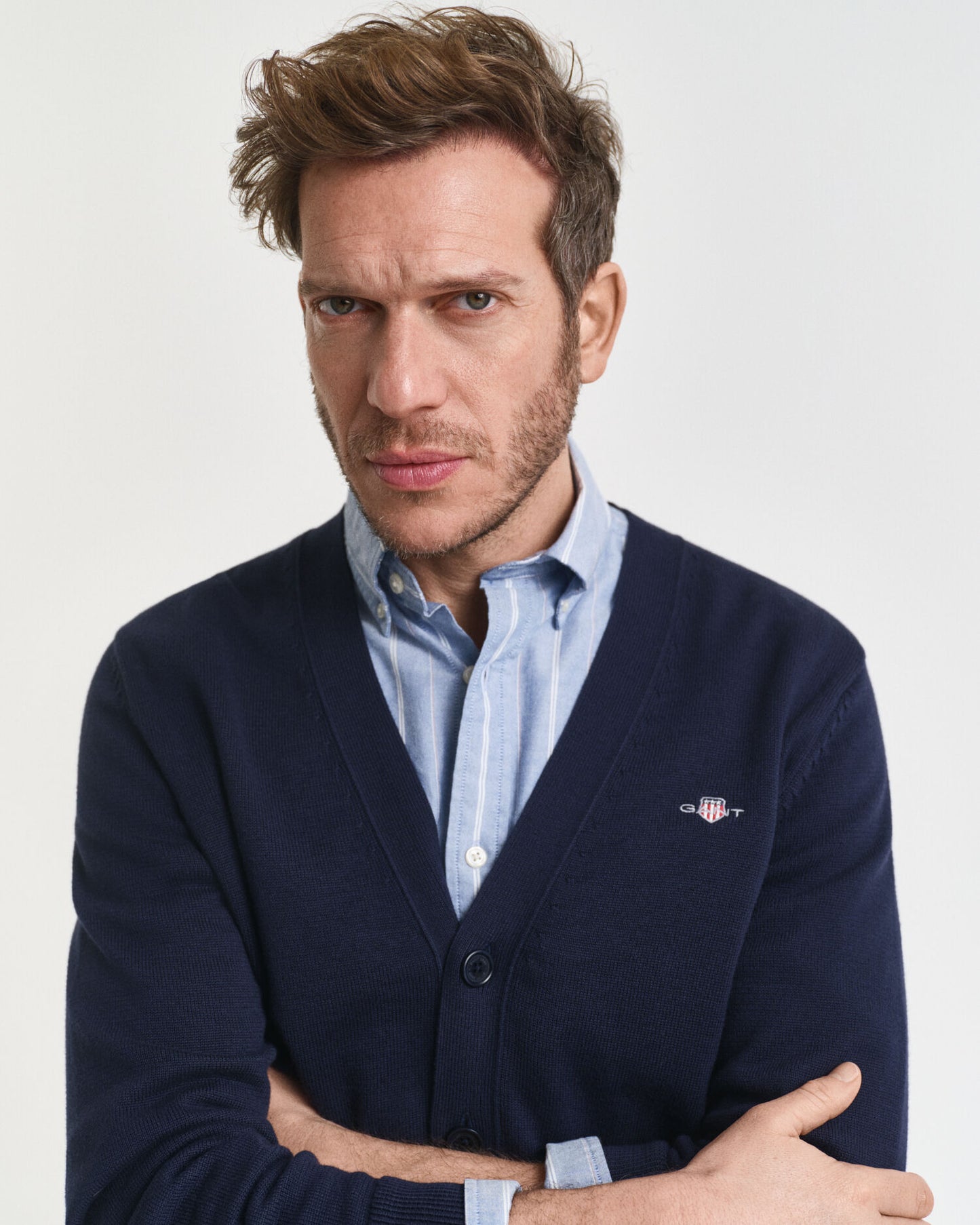 Legere Baumwollstrickjacke