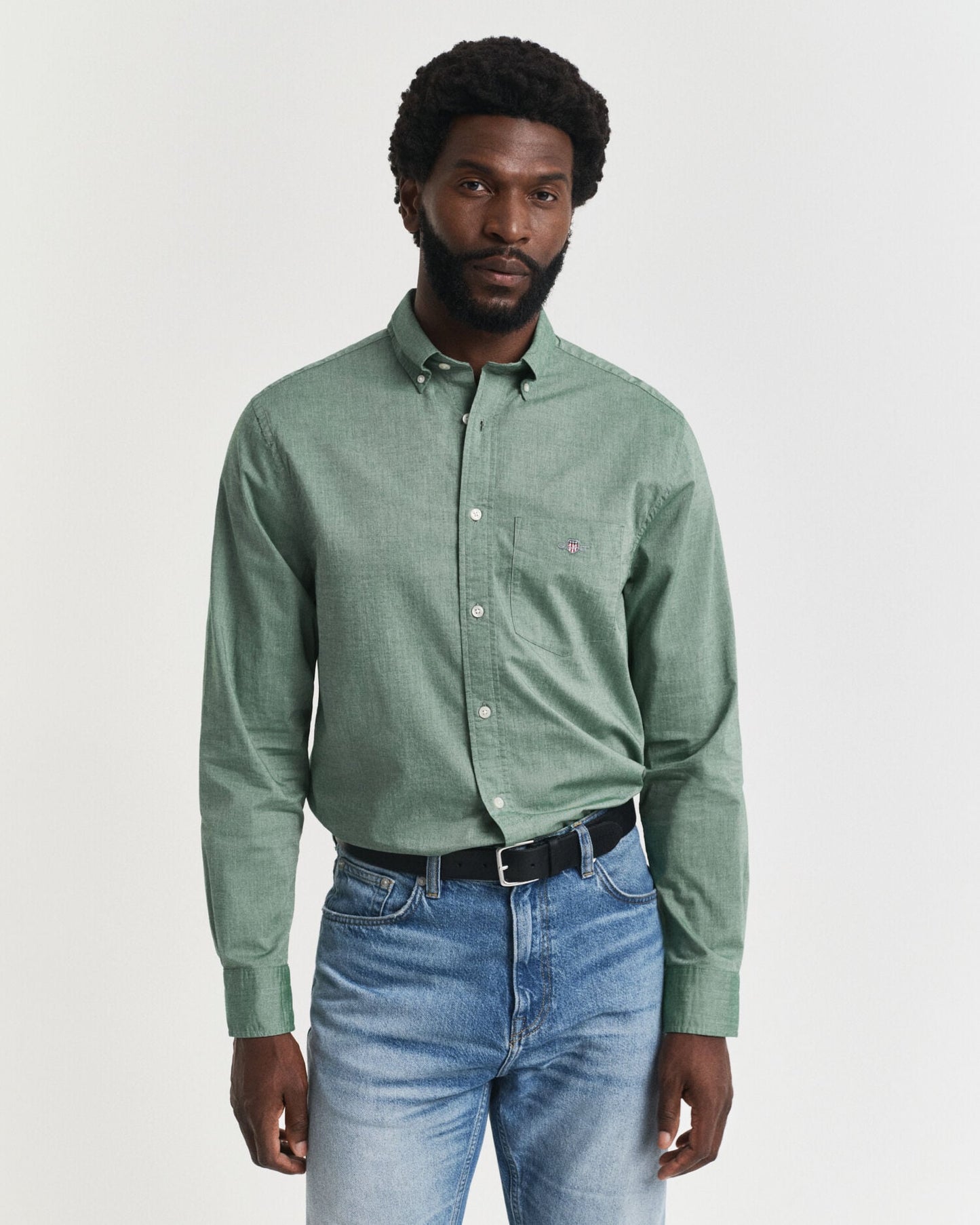Regular Fit Hemd aus klassischem Popeline
