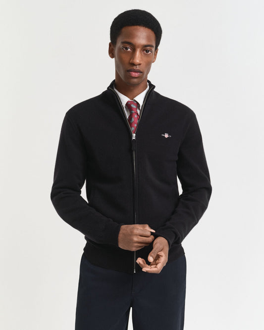Cardigan en agneau ultrafin zippé
