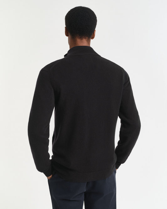 Cardigan en agneau ultrafin zippé