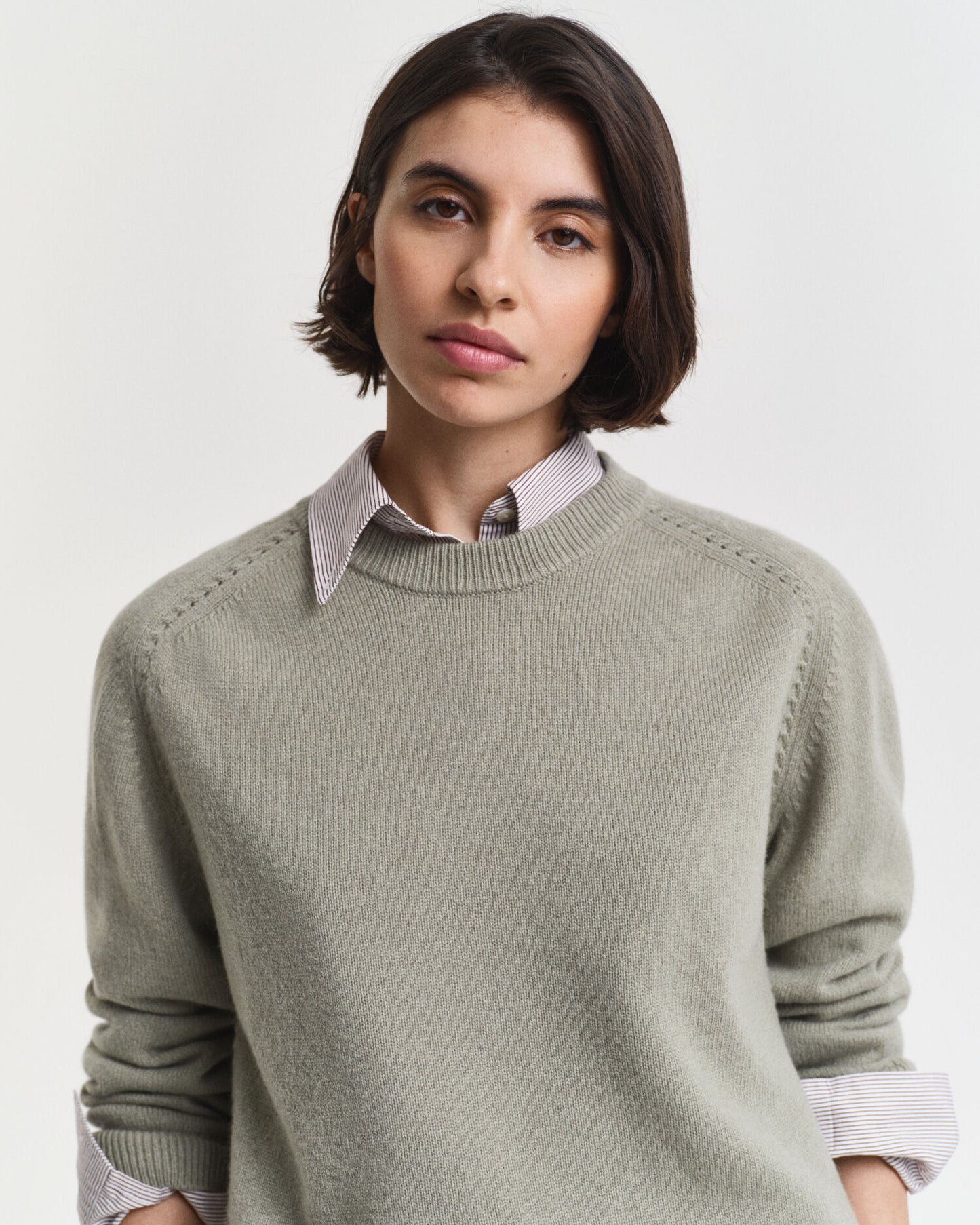 Pull ras du cou en doux mélange laine et cachemire
