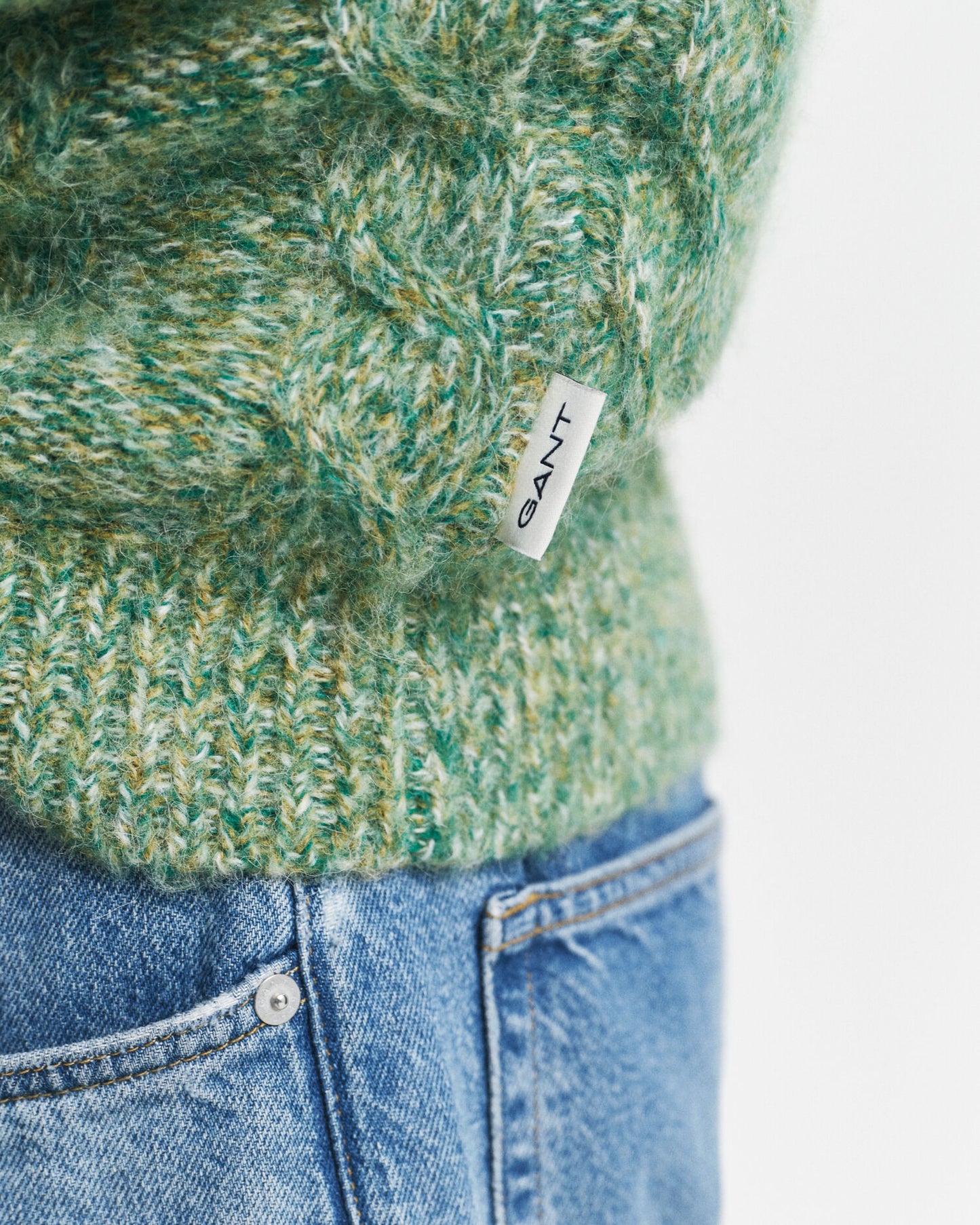 Zopfstrickpullover mit Rundhalsausschnitt