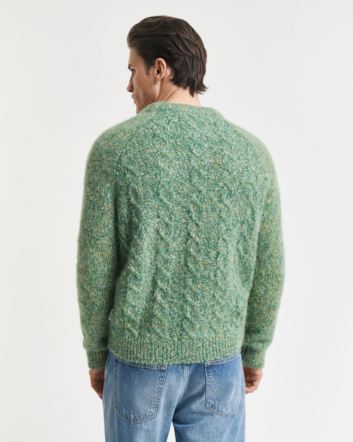 Zopfstrickpullover mit Rundhalsausschnitt