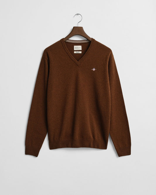 Pull col en V en laine d'agneau superfine