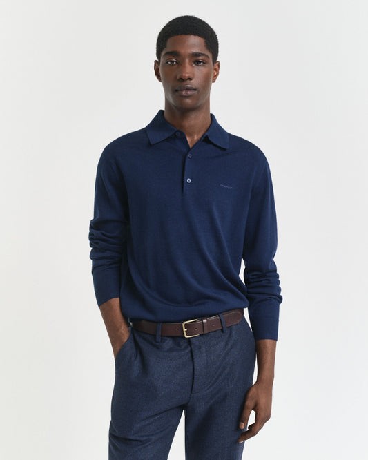 Polo-Pullover aus extrafeiner Merinowolle