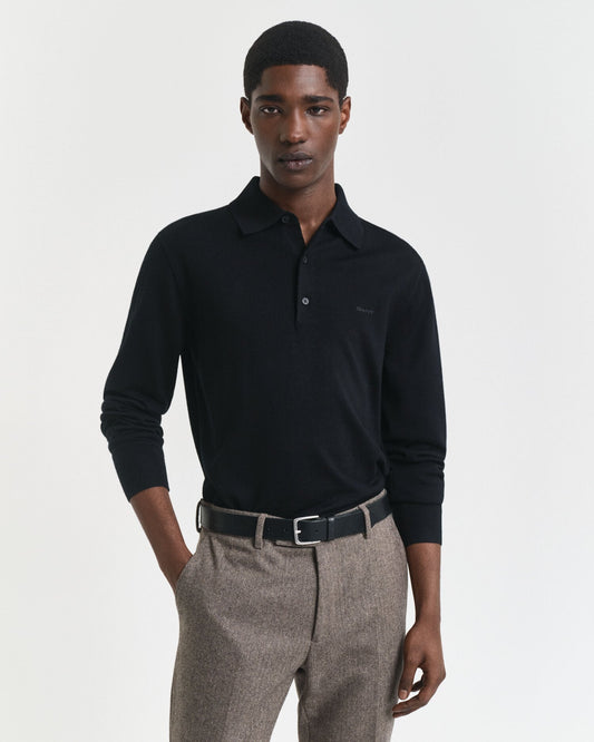 Polo en laine mérinos extra fine