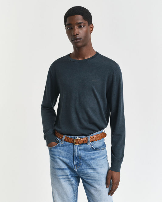 Pullover aus extrafeiner Merinowolle mit Rundhalsausschnitt