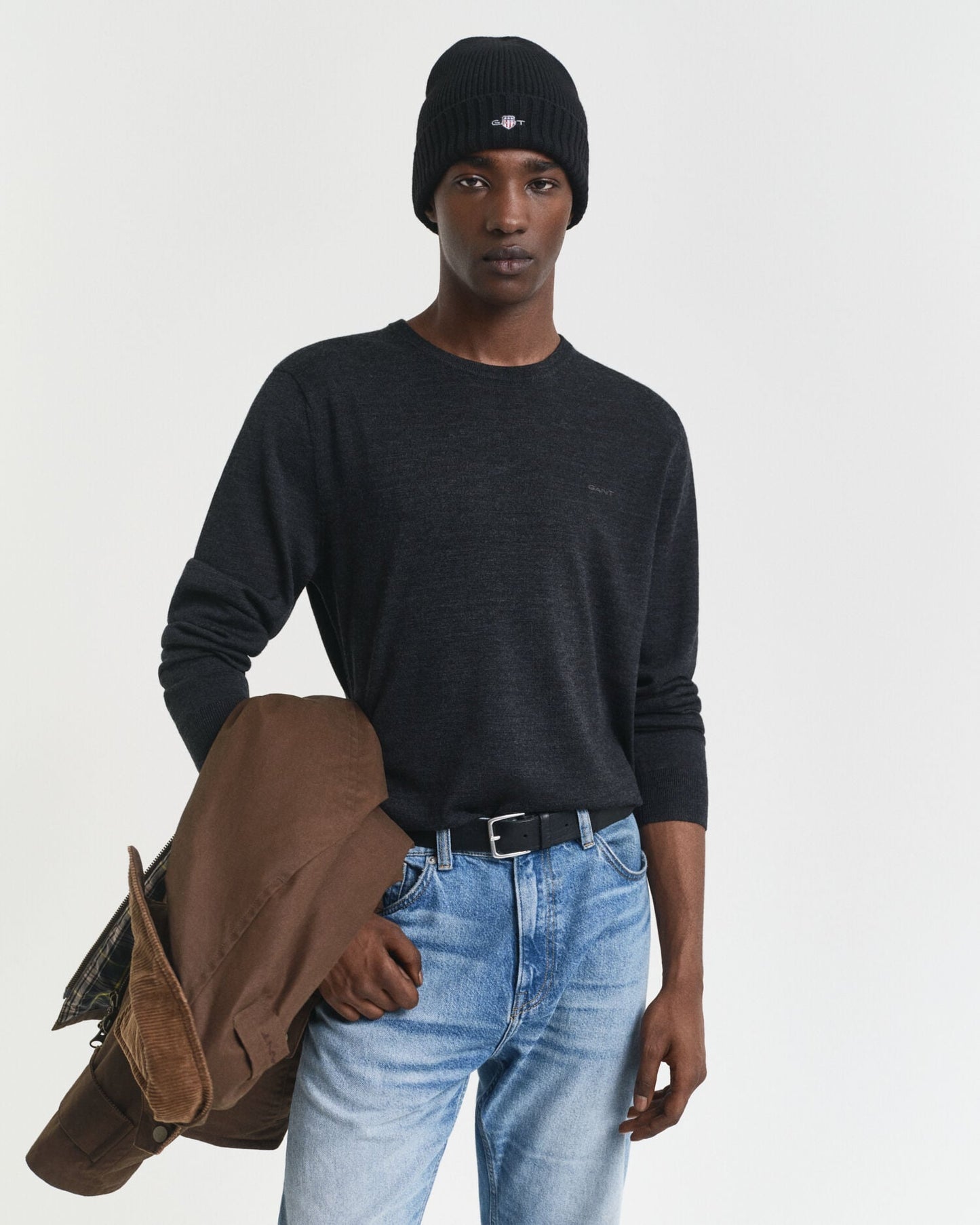 Rundhals-Pullover aus extrafeiner Merinowolle